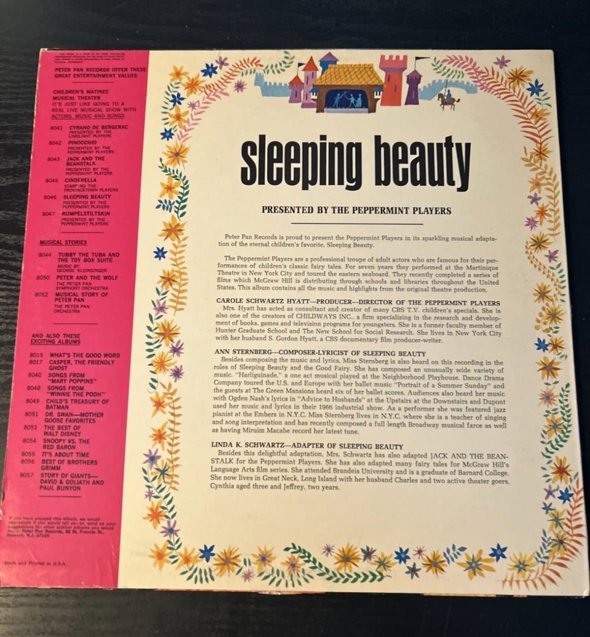 THE PEPPERMINT PLAYERS- Sleeping Beauty Vinyl 12" VINTAGE Album 8046 Original - Thumbnail 2