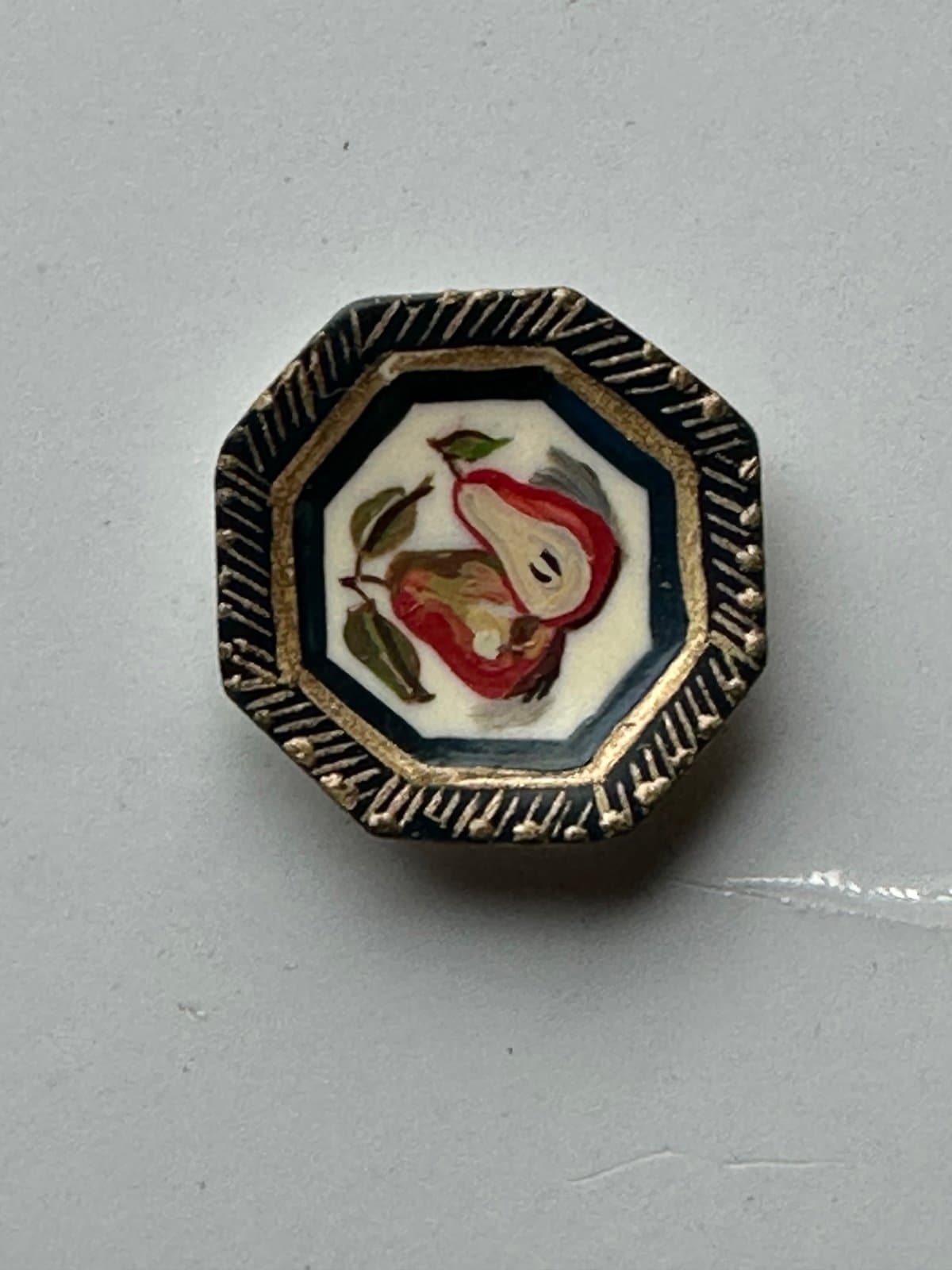 1:24 Scale Natasha Beshenkovsky Hand Painted Floral Dollhouse Miniature Plate’86