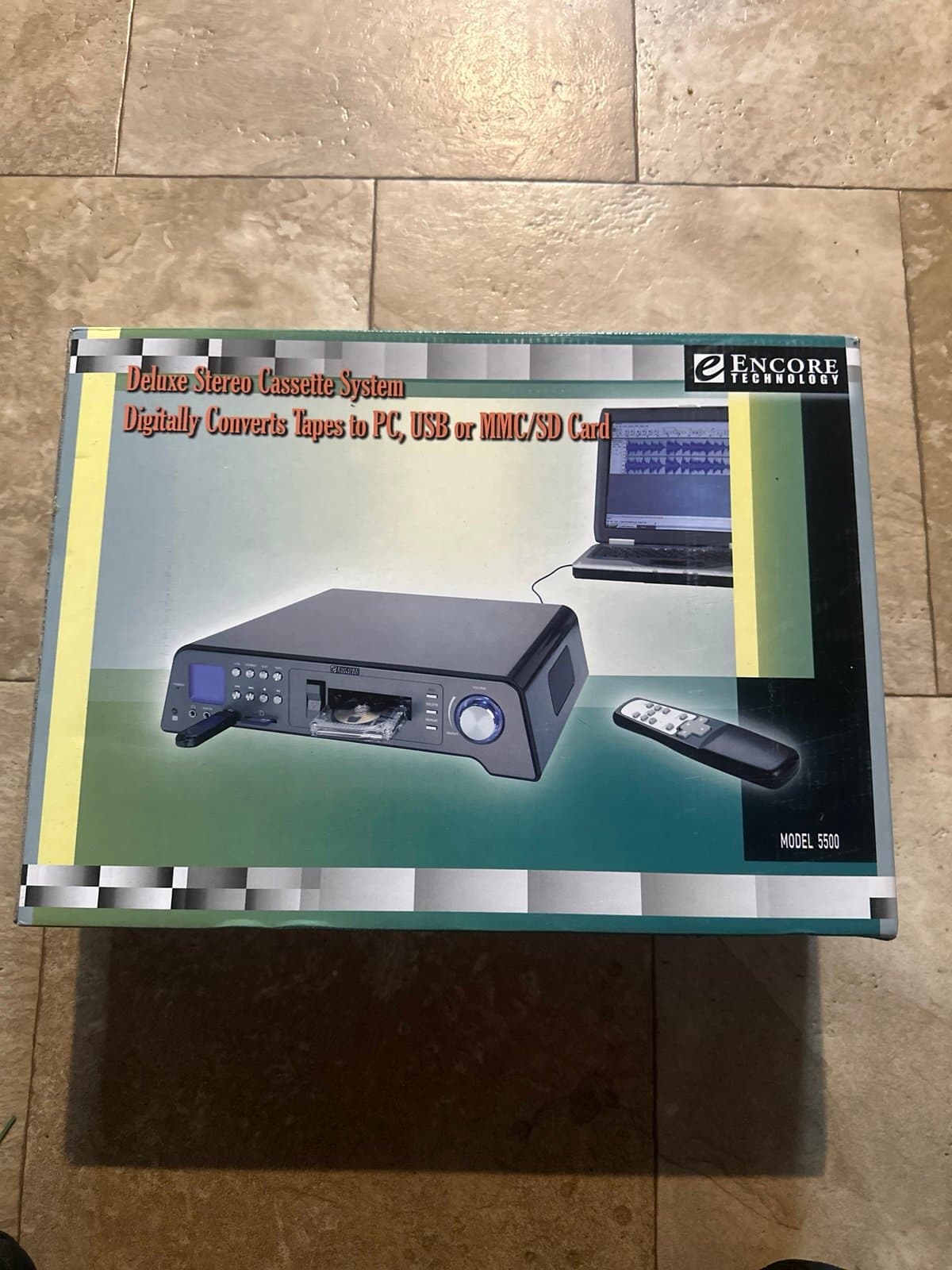 Encore Technology Deluxe Stereo Cassette System Converts Tapes To Pc USB Sd
