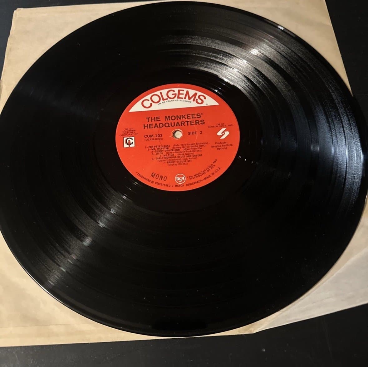 THE MONKEES HEADQUARTERS 12" LP VG+ VINYL RECORD COLGEMS 1967 - Thumbnail 5