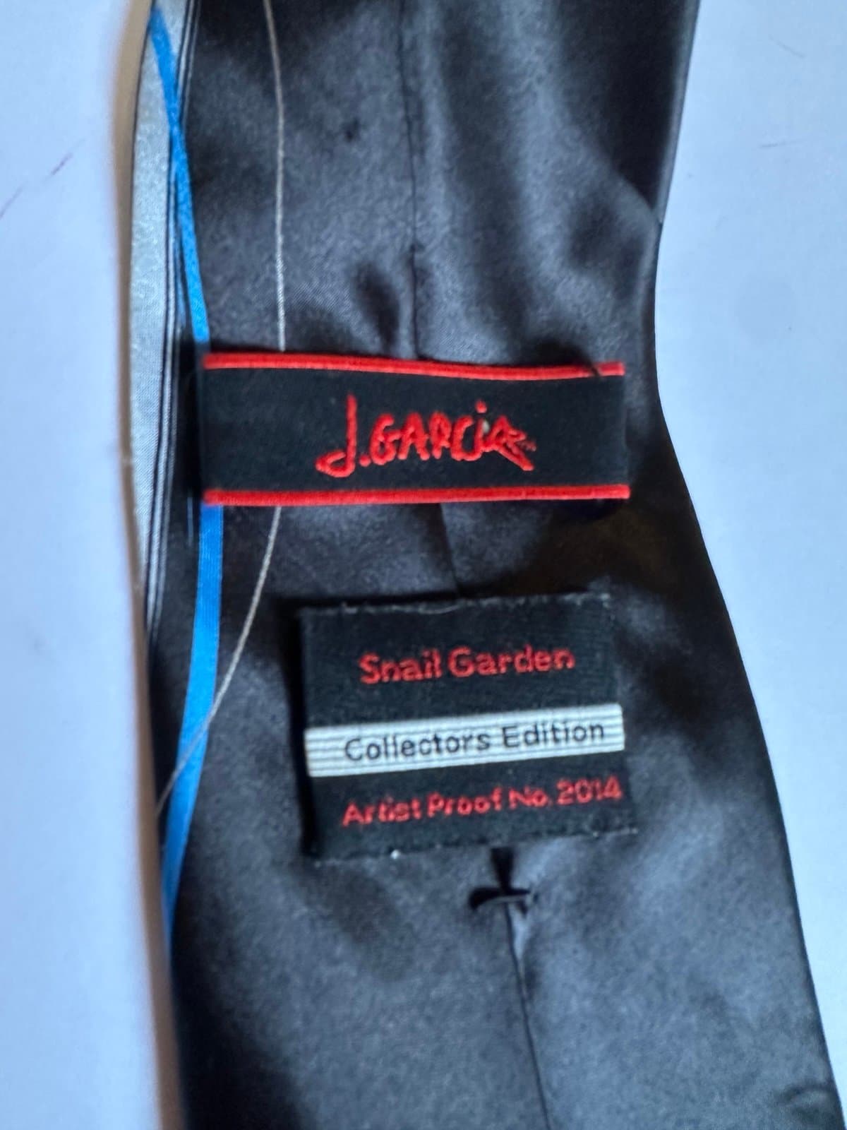 Jerry Garcia Snail Garden Collectors Edition Artist Proof 2014 XL 63x3 1/2 Tie - Thumbnail 4