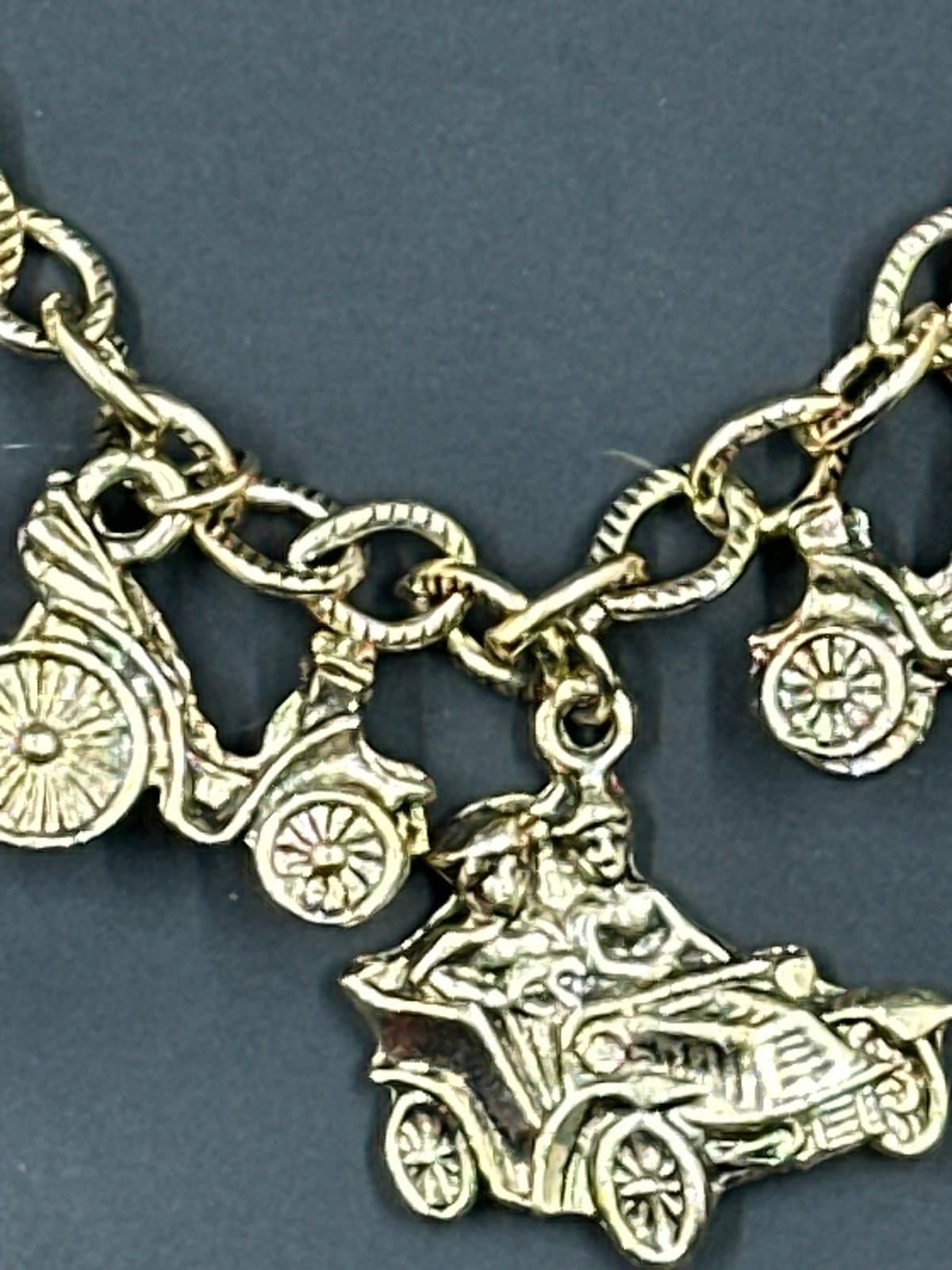 Vintage 1970’s Antique Car Charm Bracelet - Thumbnail 3