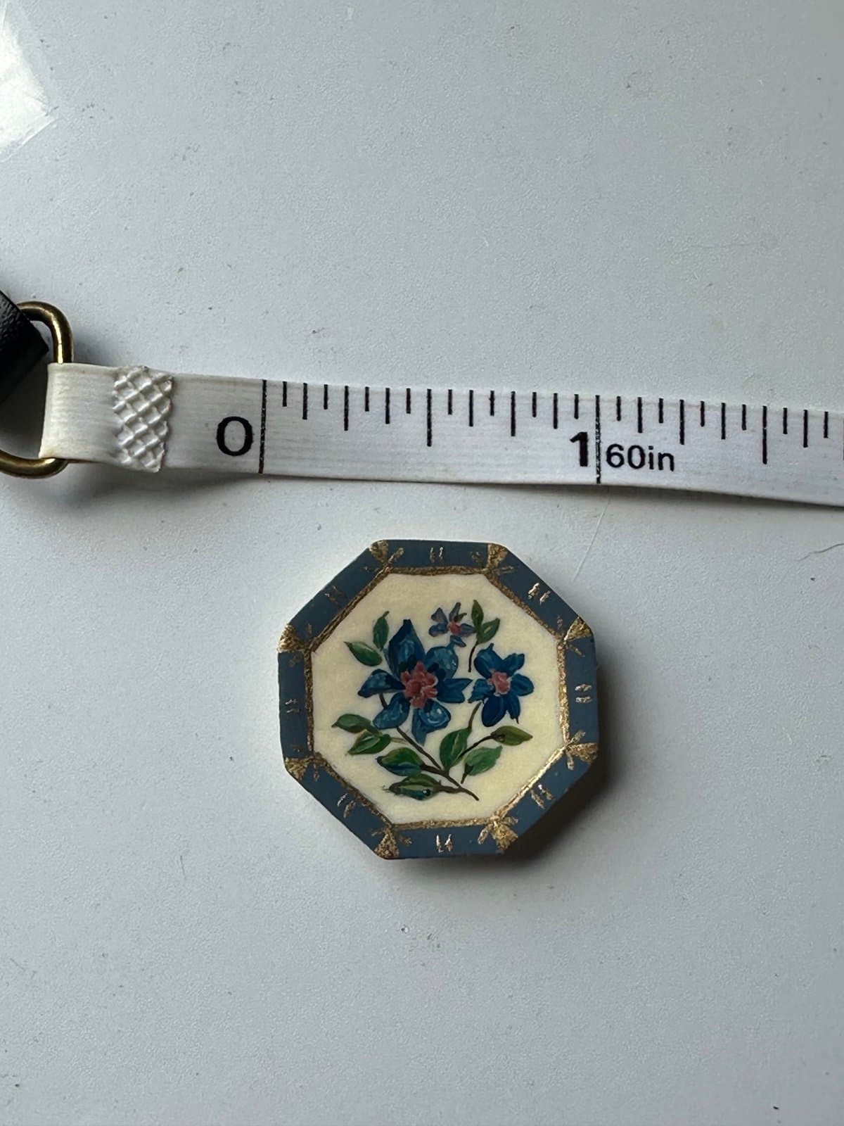 1:24 Scale Natasha Beshenkovsky Hand Painted Floral Dollhouse Miniature Plate 87 - Thumbnail 2
