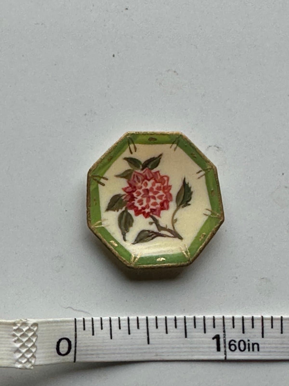 1:24 Scale Natasha Beshenkovsky Hand Painted Floral Dollhouse Miniature Plate’87