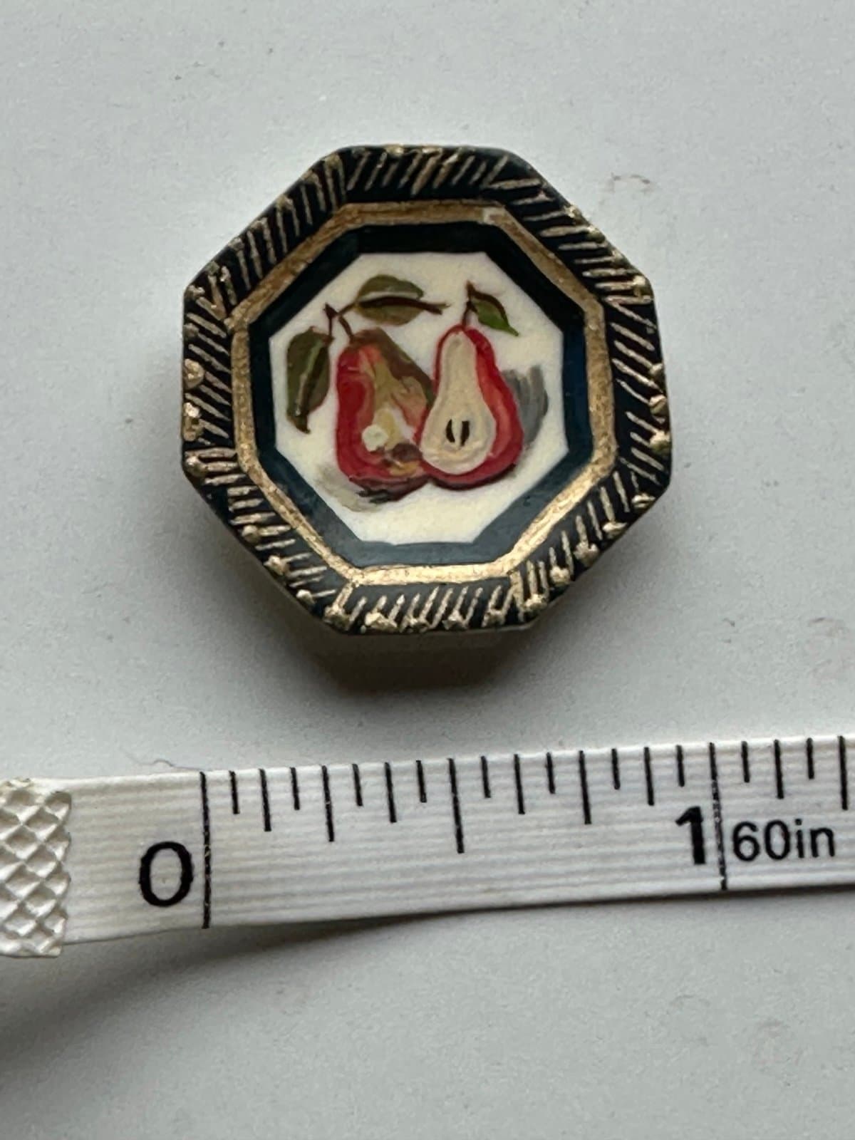 1:24 Scale Natasha Beshenkovsky Hand Painted Floral Dollhouse Miniature Plate’86 - Thumbnail 3