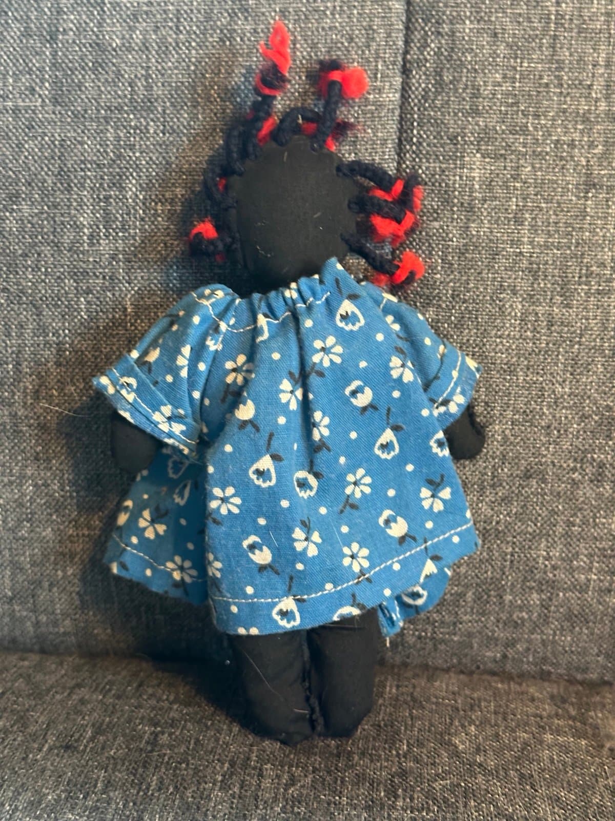 Vintage handmade African American 6” rag doll!! - Thumbnail 3