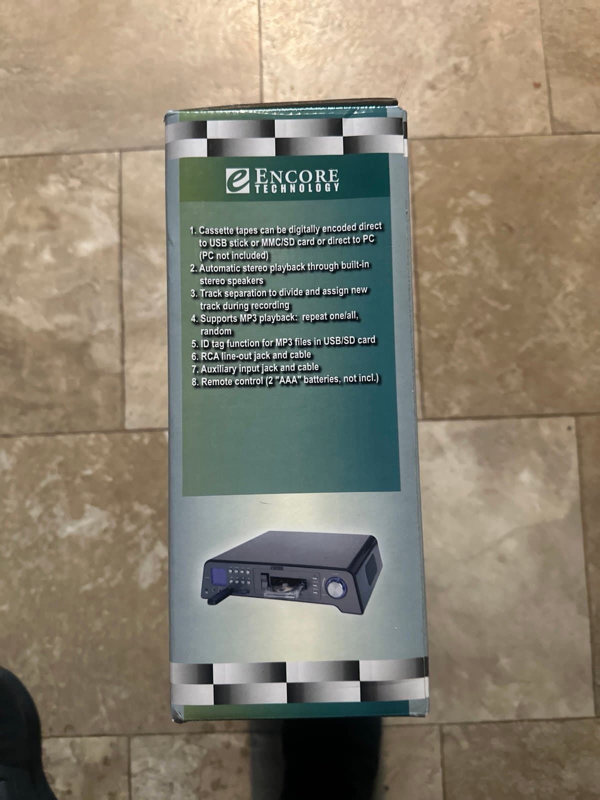 Encore Technology Deluxe Stereo Cassette System Converts Tapes To Pc USB Sd - Thumbnail 2