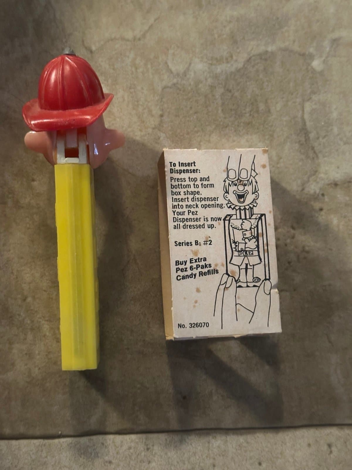 Vintage Pez Dispenser Fireman with Mustache And Hat - Thumbnail 4