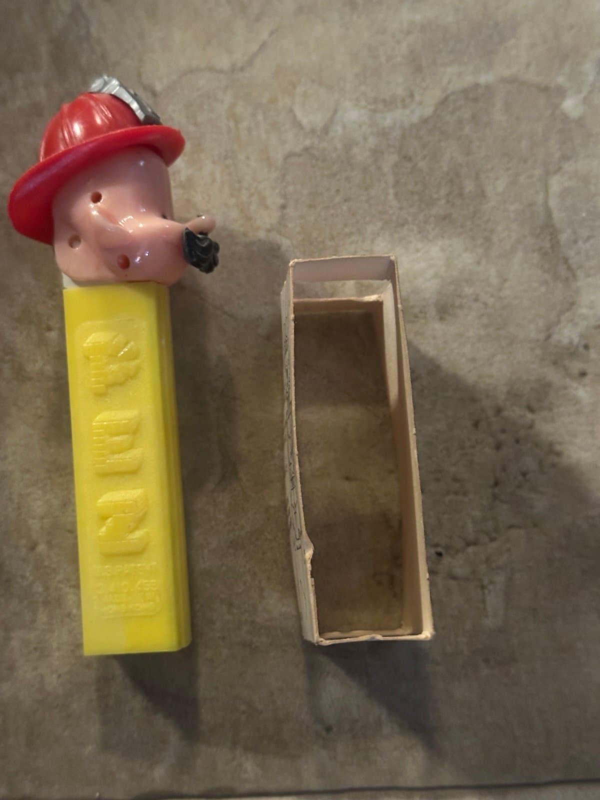 Vintage Pez Dispenser Fireman with Mustache And Hat - Thumbnail 3