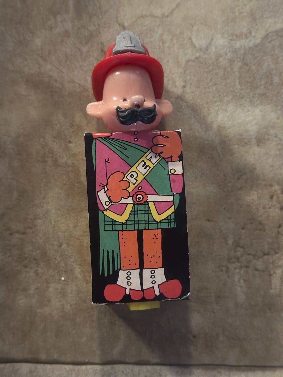 Vintage Pez Dispenser Fireman with Mustache And Hat - Thumbnail 2