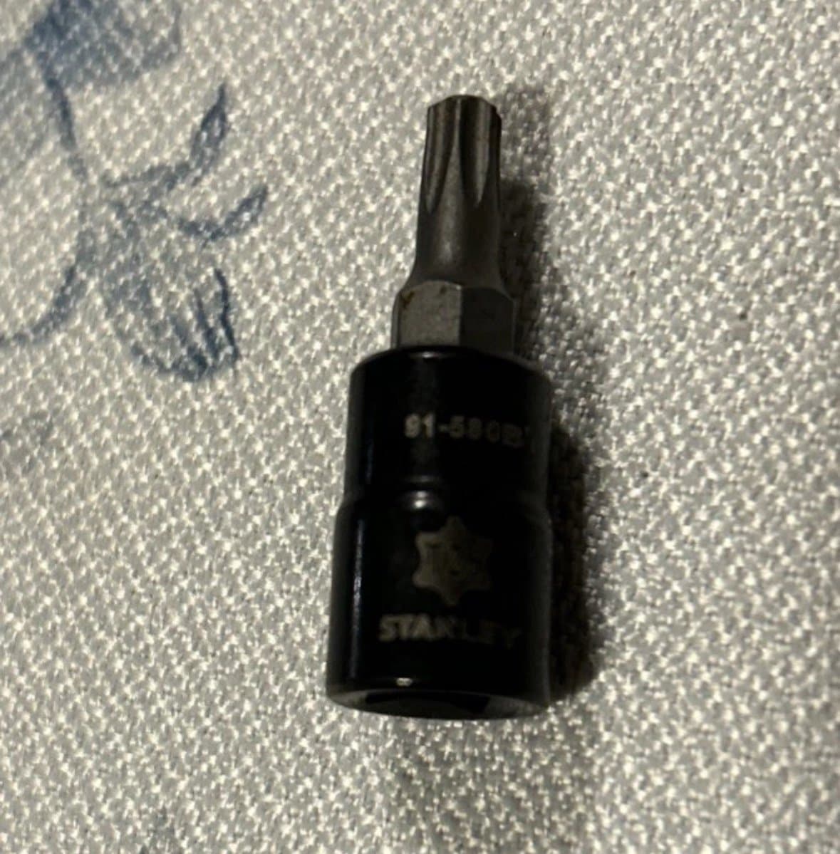 Stanley Black Chrome Torx Bit T25 ,91-580B 1/4” Drive (X)