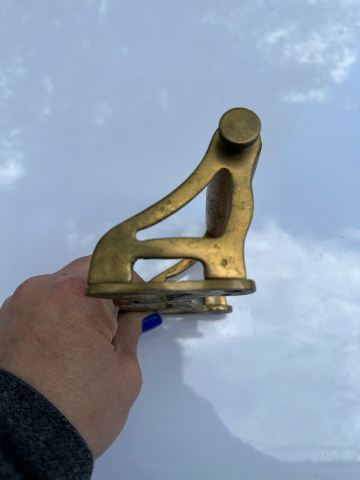 Vintage Toilet Paper Bathroom Holder Gold Brass Antique Victorian Decor MCM Deco - Thumbnail 4