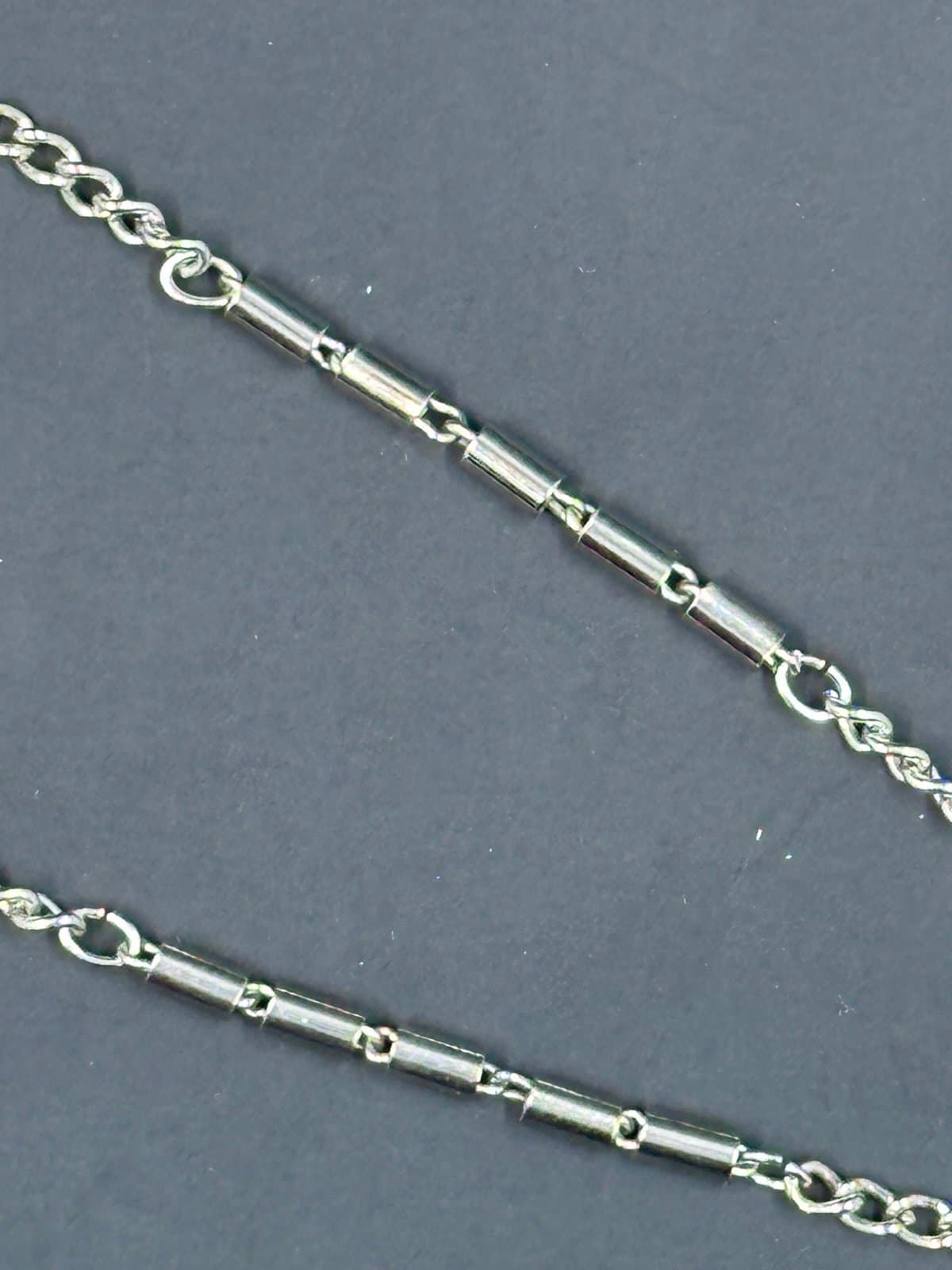 Vintage Necklace Pendant Signed Roma Cross Faux Turquoise Silver Tone - Thumbnail 3