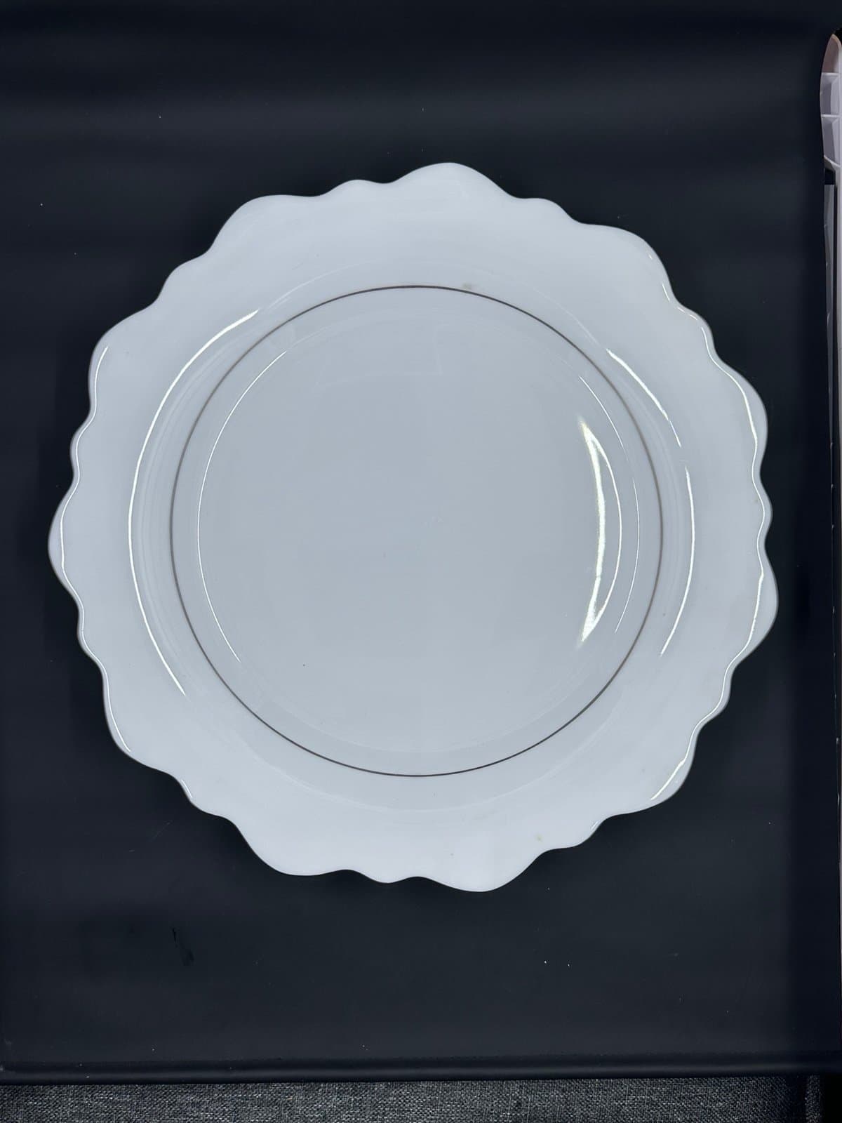 J.L. Coquet 10” Forme Samoa Dinner Plate Gold Trim, Brand New!