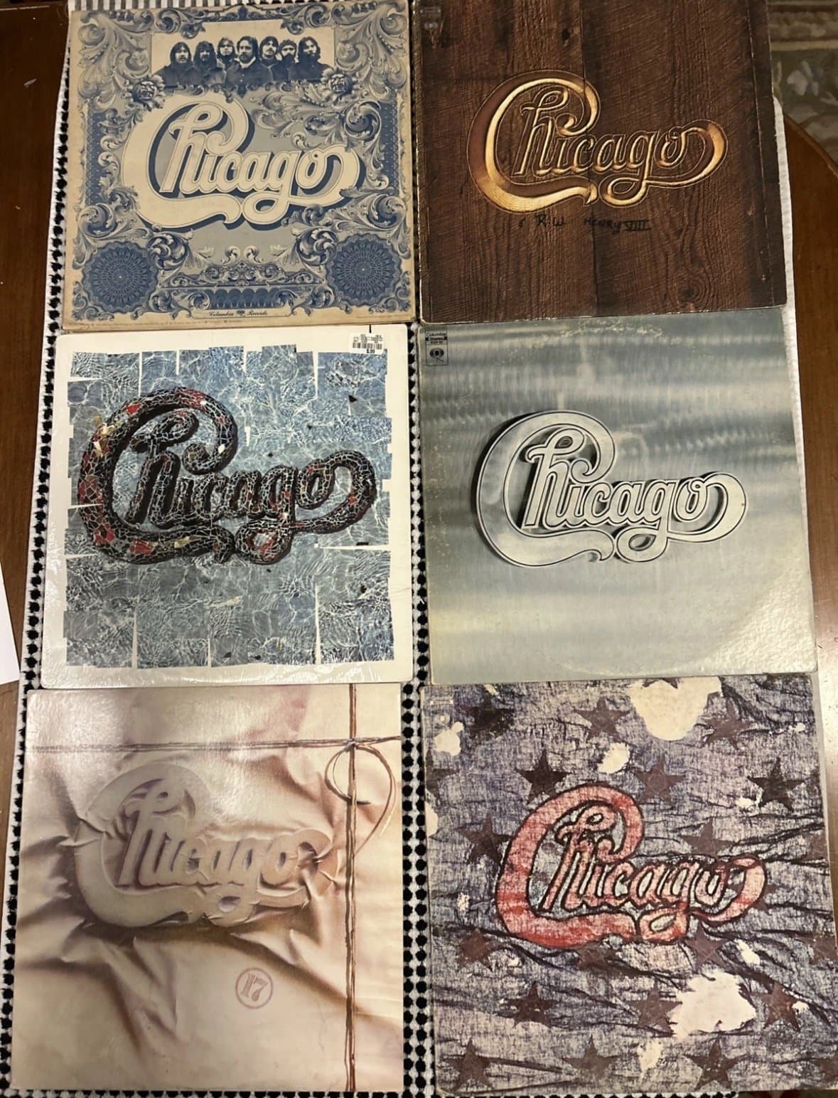 Chicago VI, V, 18, 17, II, III Lot 6 Piece Vinyl 33 lp Records CH2