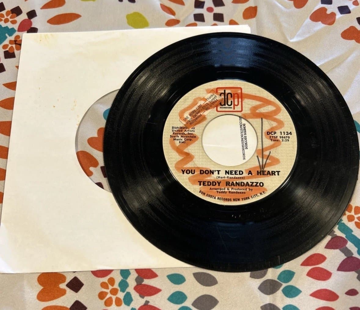 Teddy Randazzo 45 Vinyl Record DCP 1134 ZTSP 98671 98670 VG - Thumbnail 3