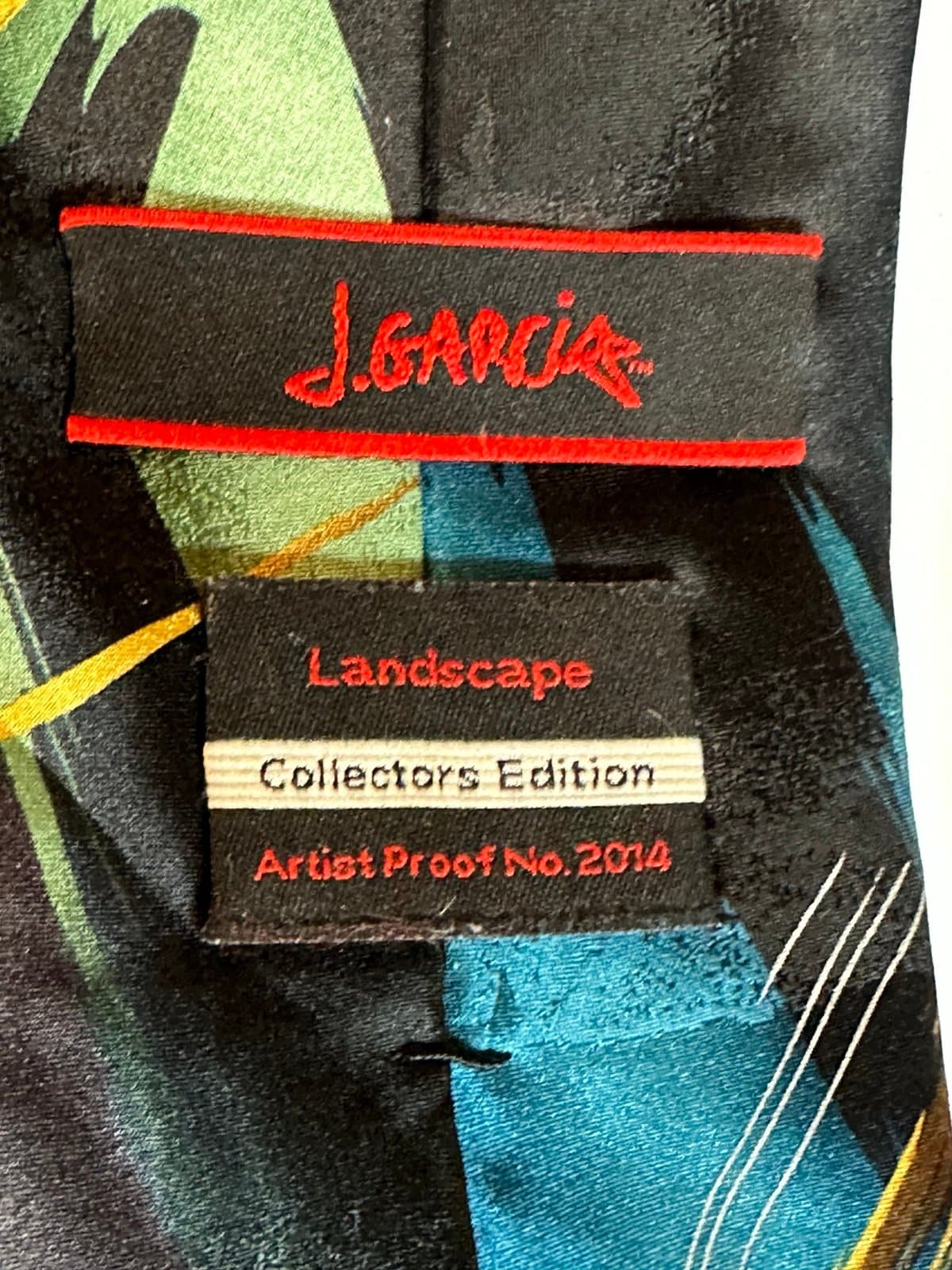 Jerry Garcia Landscape Collectors Edition Artist Proof 2014 Rare XL 63x3 1/2 Tie - Thumbnail 5