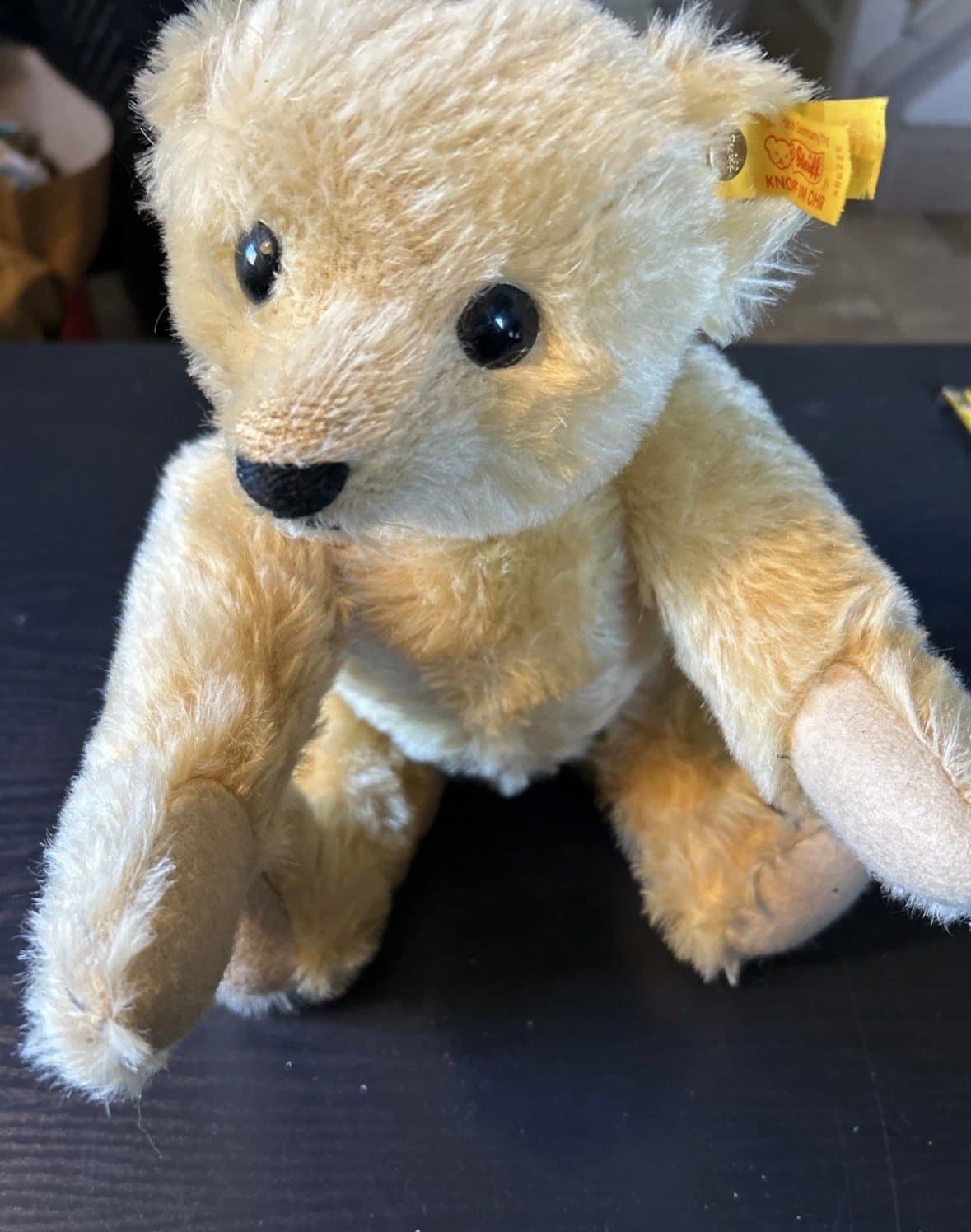 1909 Classic Teddy Bear Replica Steiff Knopf Im Ohr Gowler Button Germany Nice - Thumbnail 3