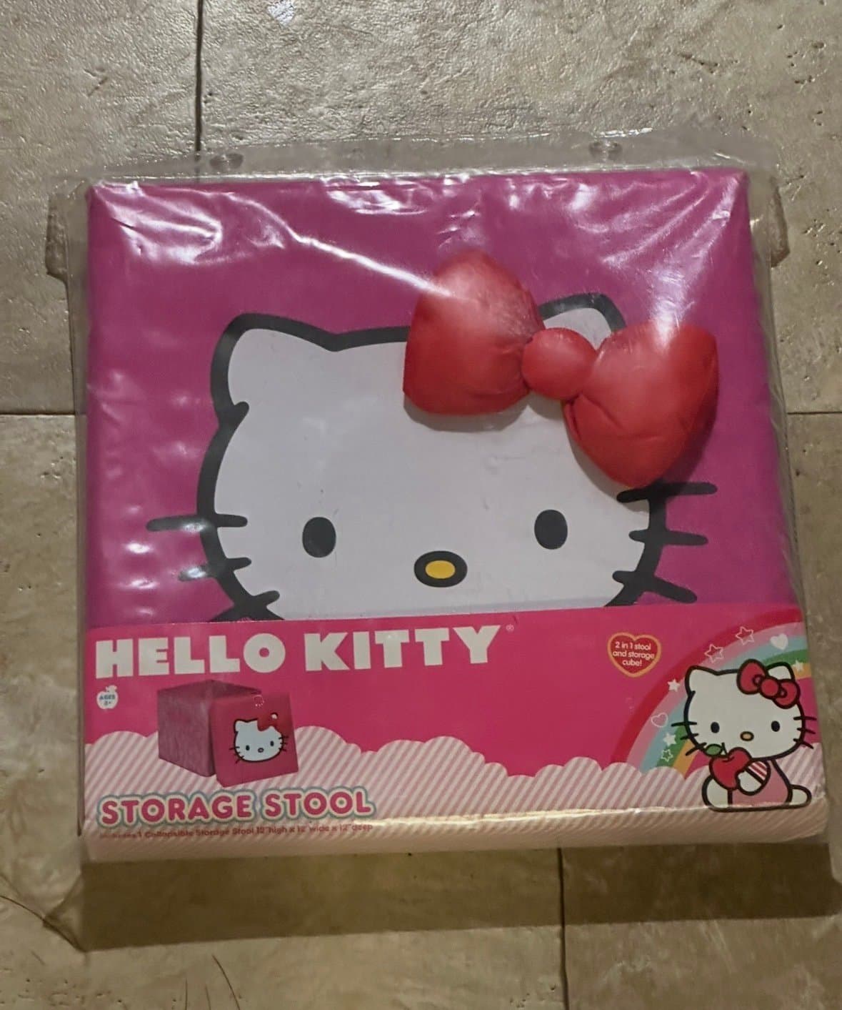 Hello Kitty Calapsable Storage Stool, New!!