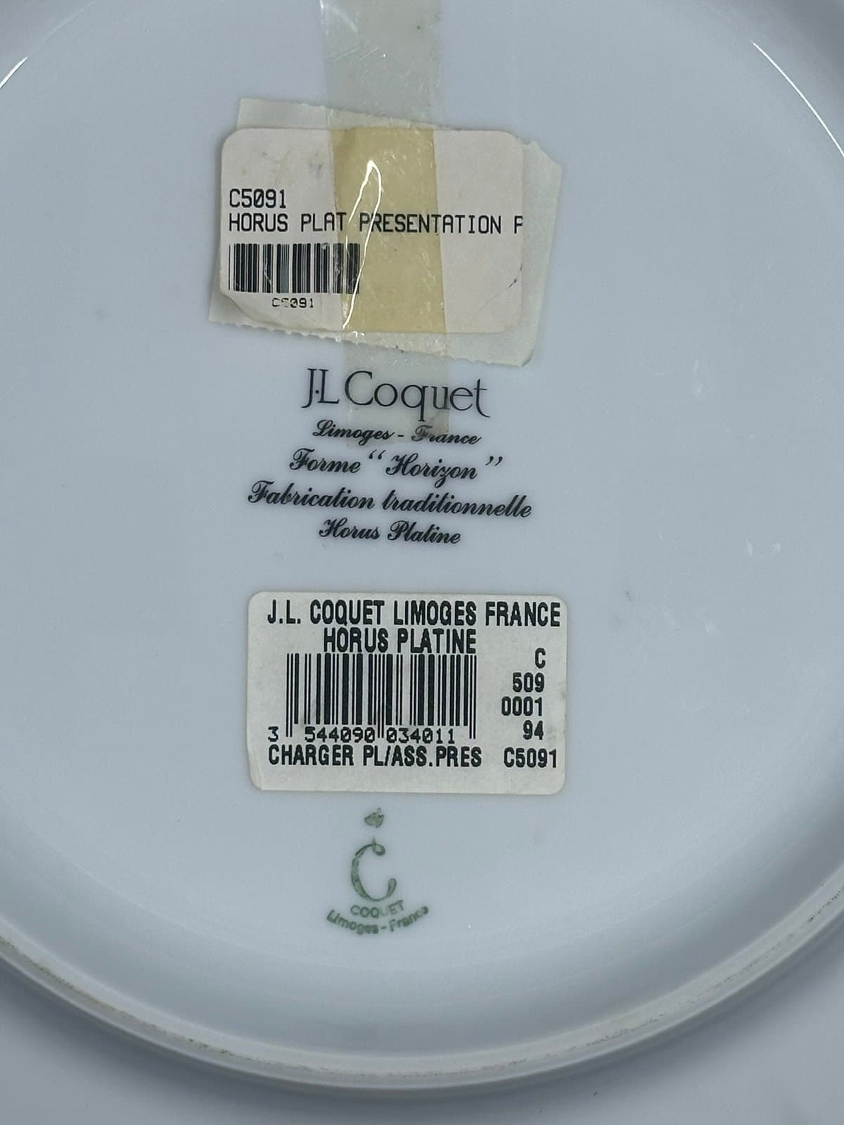 JL COQUET HEMISPHERE METALLIC GOLDEN CHARGER 12.75” - Thumbnail 4