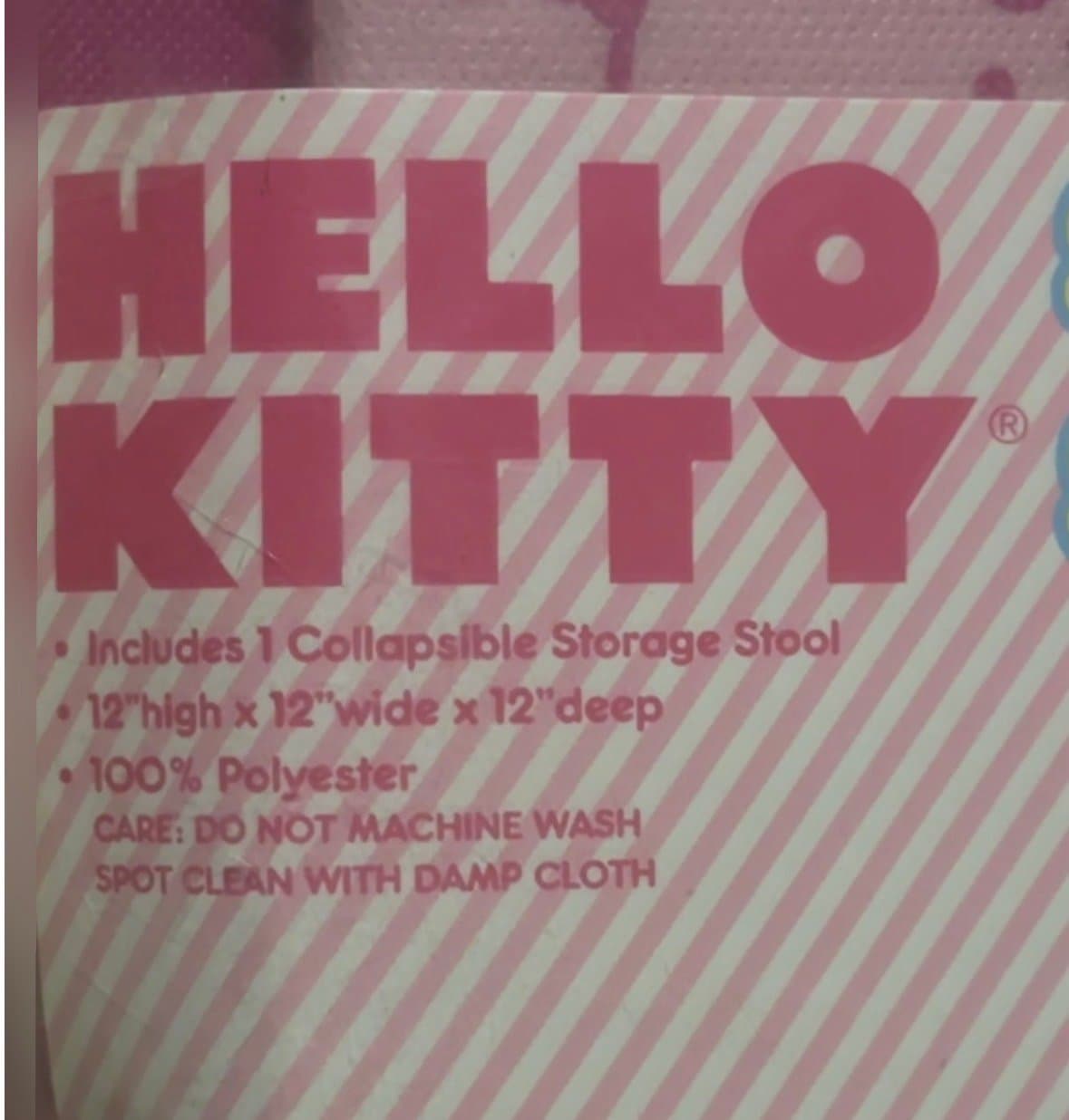 Hello Kitty Calapsable Storage Stool, New!! - Thumbnail 3