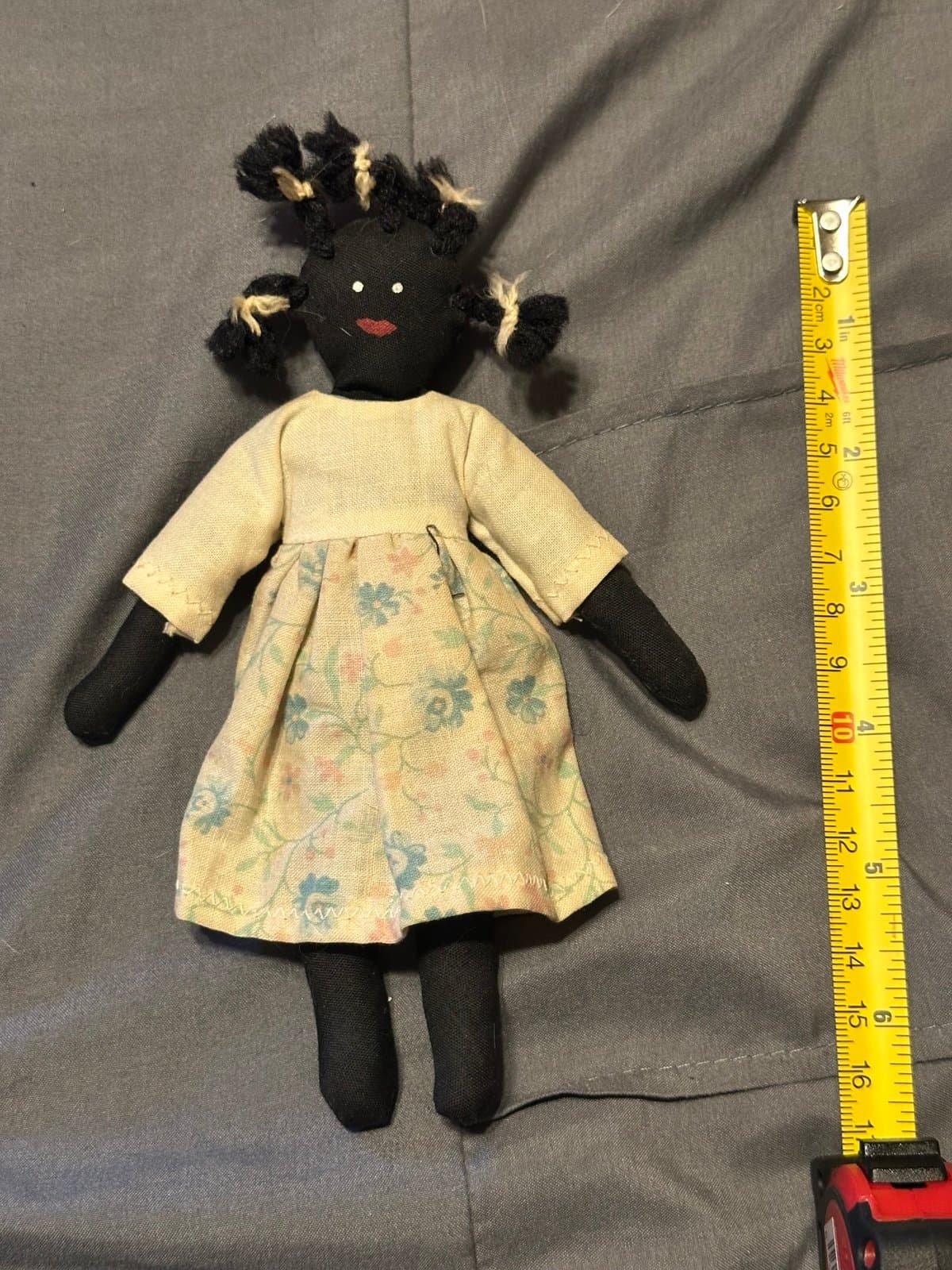 Vintage handmade African American 6” rag doll