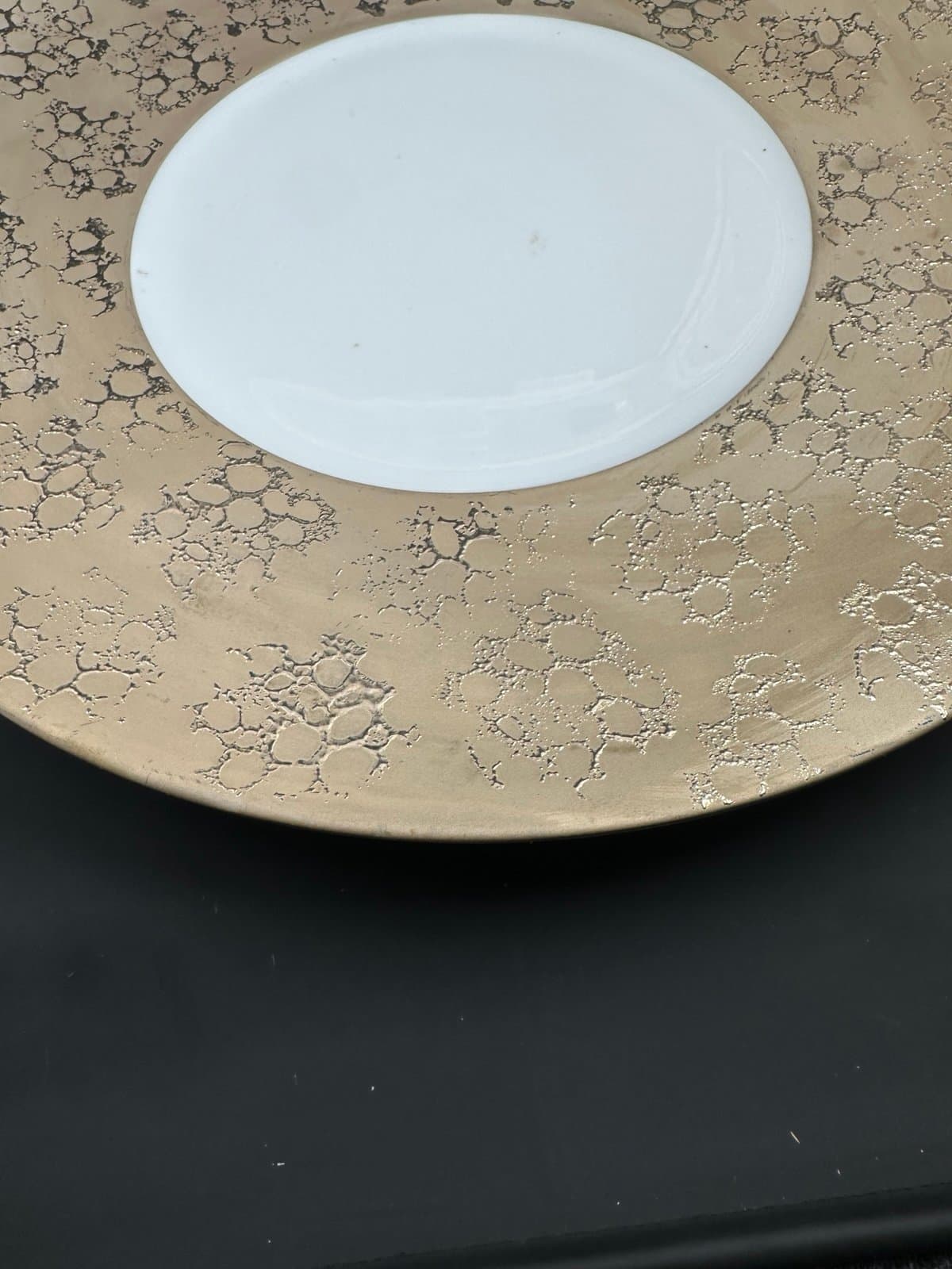 JL COQUET HEMISPHERE METALLIC BRONZE CHARGER 12.75” - Thumbnail 3