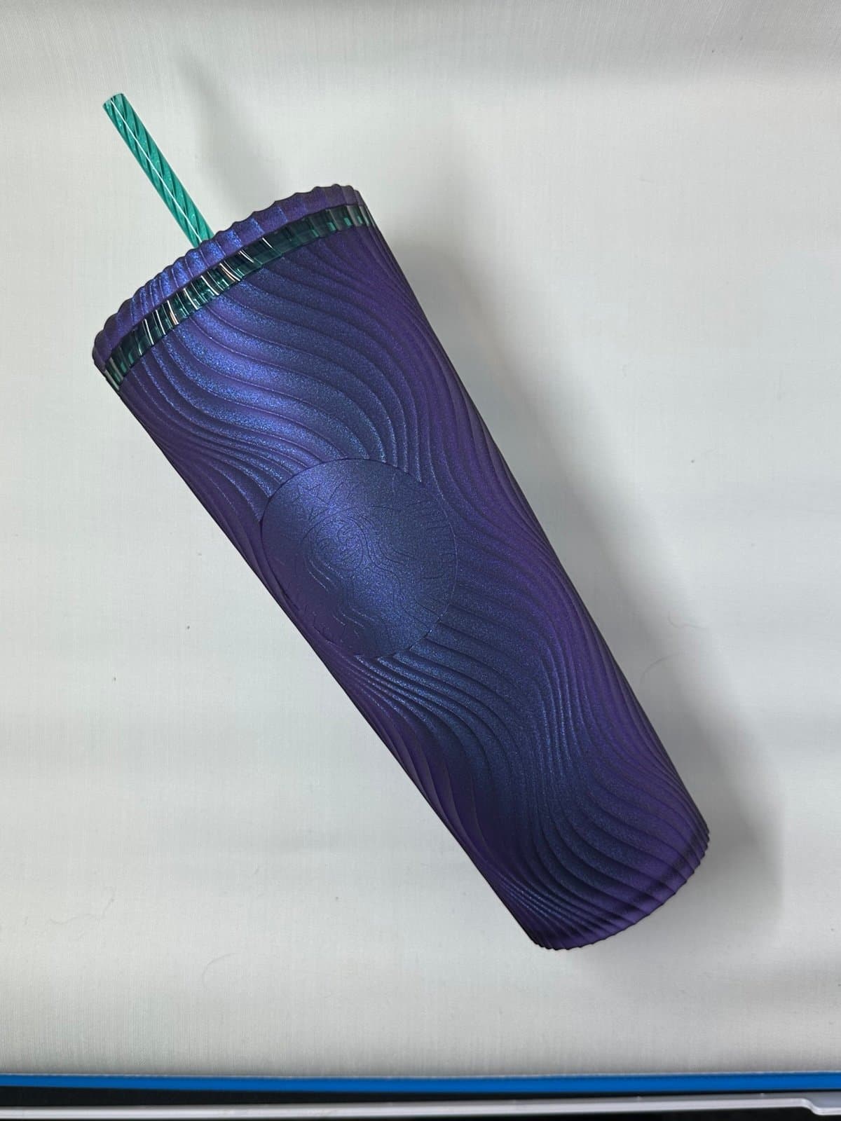 NWT STARBUCKS 2025 PURPLE/GREEN SWIRL SIREN/MERMAID 24oz VENTI TUMBLER COLD CUP