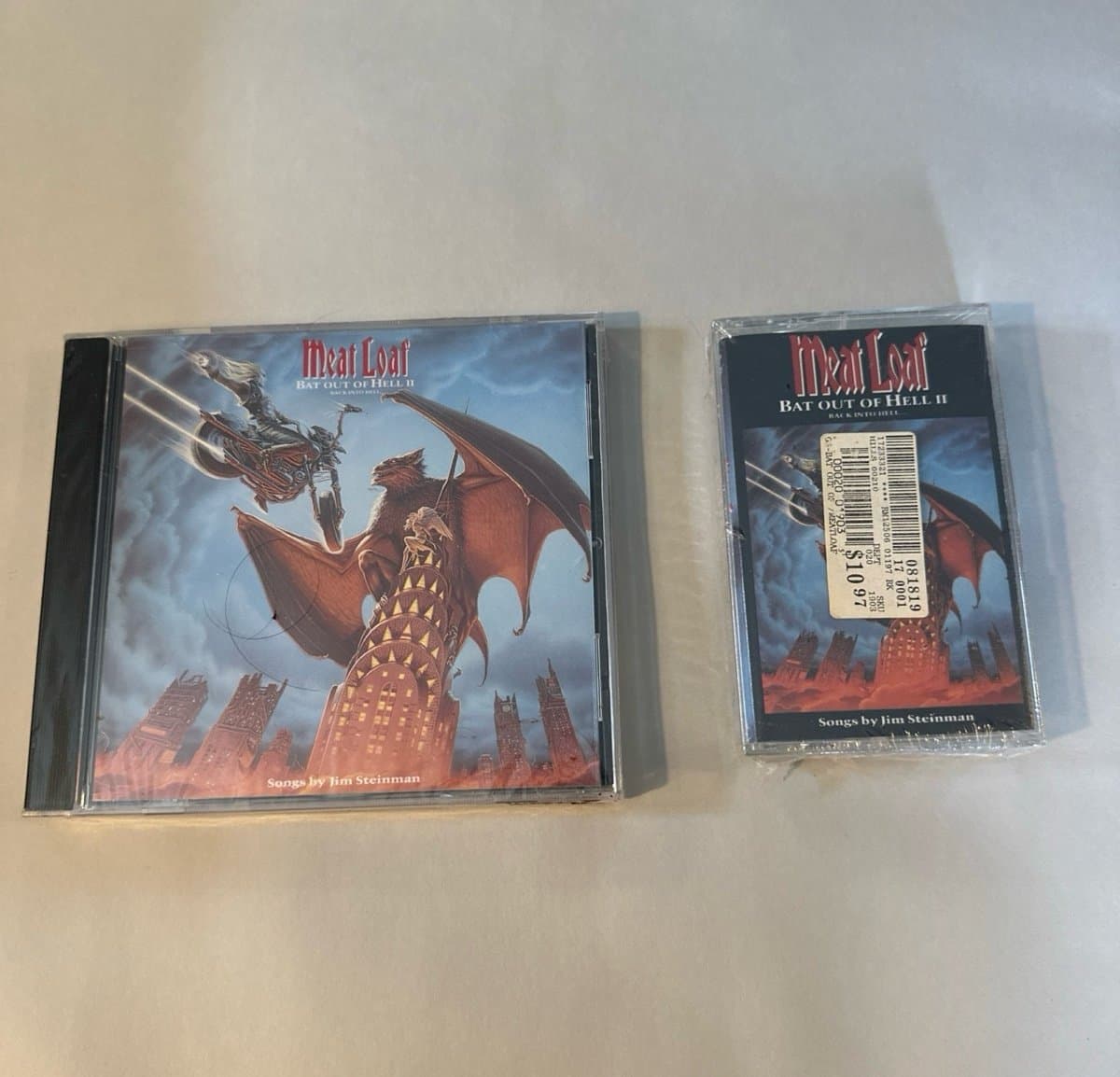 Meat Loaf Bat Out Of Hell, Bat Out of Hell II: Back into Hell CD/cassette New!