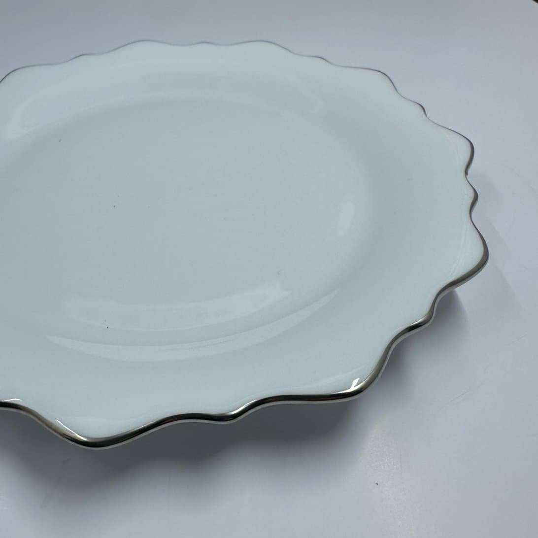 J L Coquet 6.5” M & B Plate, Silver Trim, NEW!!! - Thumbnail 5