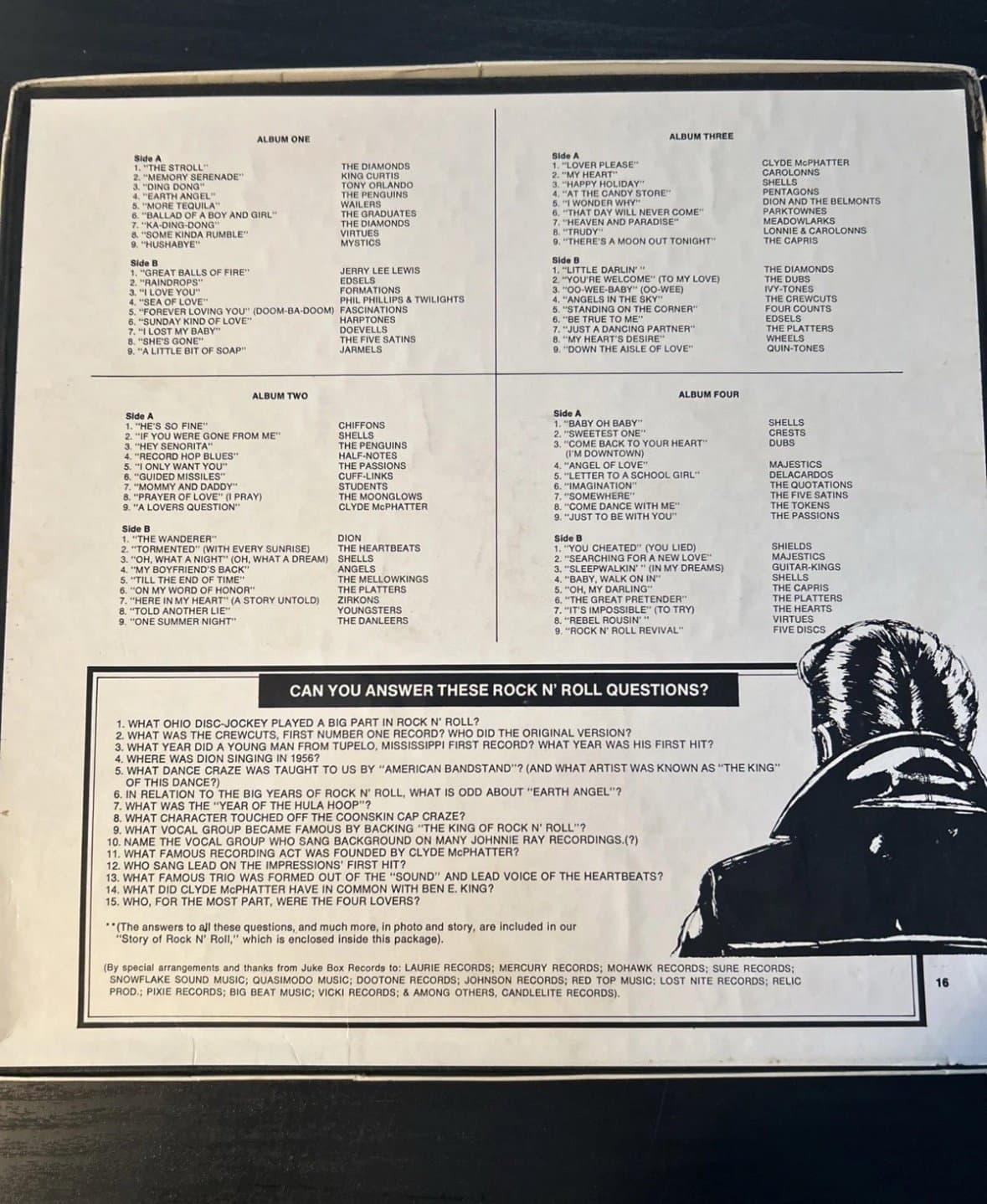 1950’s Rock & Roll Collection 4 LP Vinyl Box Set – 72 Original Hits – Boss Album - Thumbnail 6