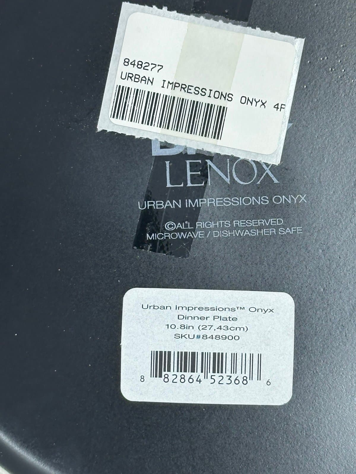 Lenox Urban Impressions Onyx Black Dinner Plate 10.8” 848900 - Thumbnail 4