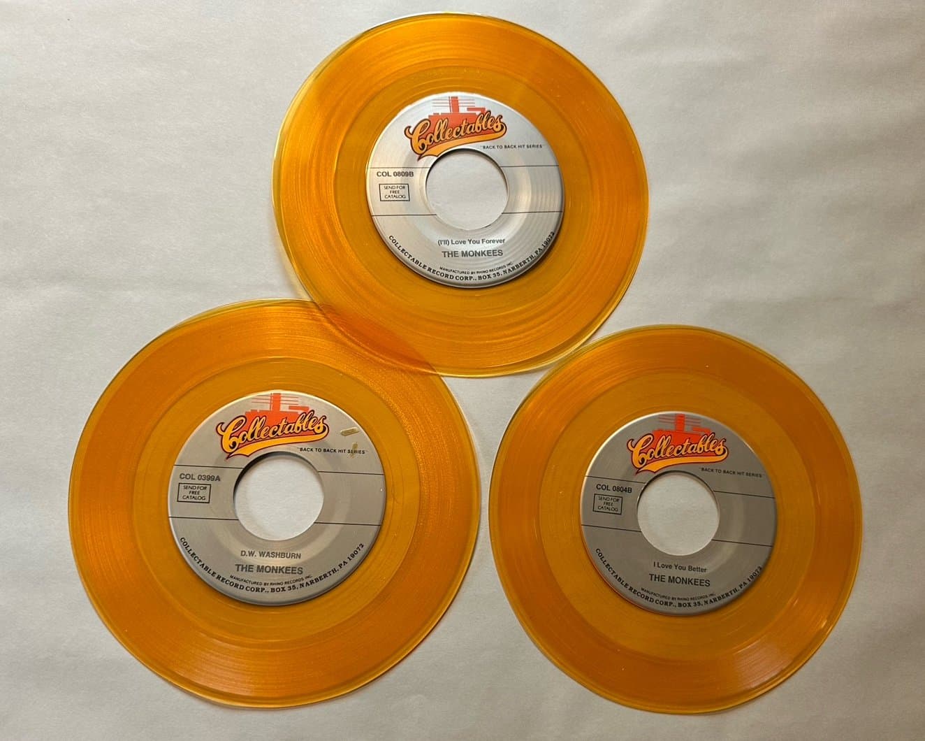 The Monkees It's Nice To Be With You/D.W.Washburn/Oh My My/Love You Forever 45’s - Thumbnail 4