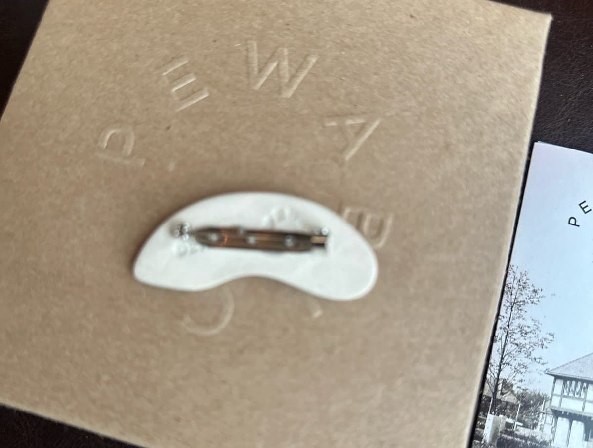 Pewabic Feather Pin BRAND NEW W BOX!! - Thumbnail 8
