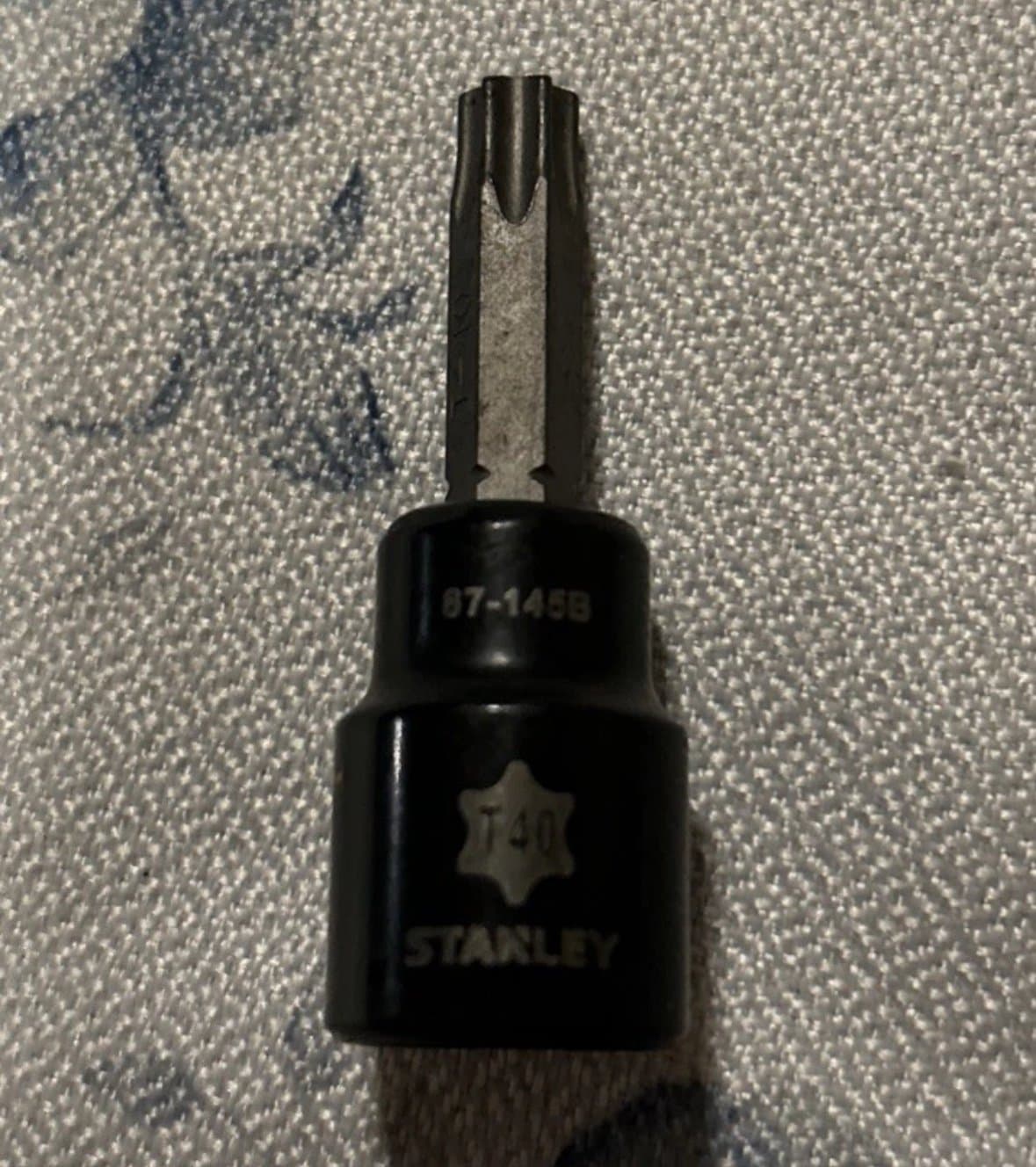 Stanley Black Chrome Torx Bit T40 87-145B 3/8” Drive (T)