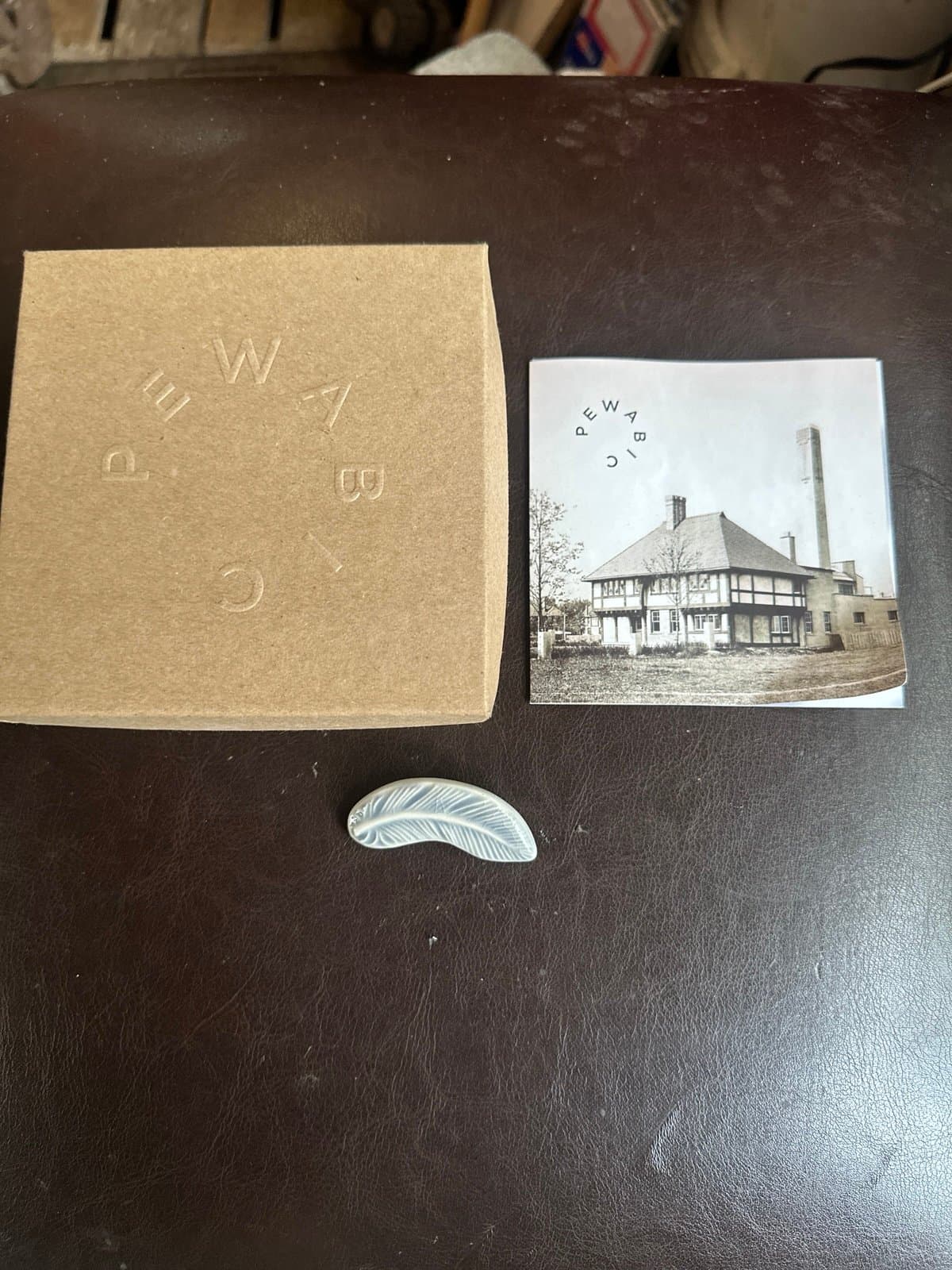Pewabic Feather Pin BRAND NEW W BOX!! - Thumbnail 6