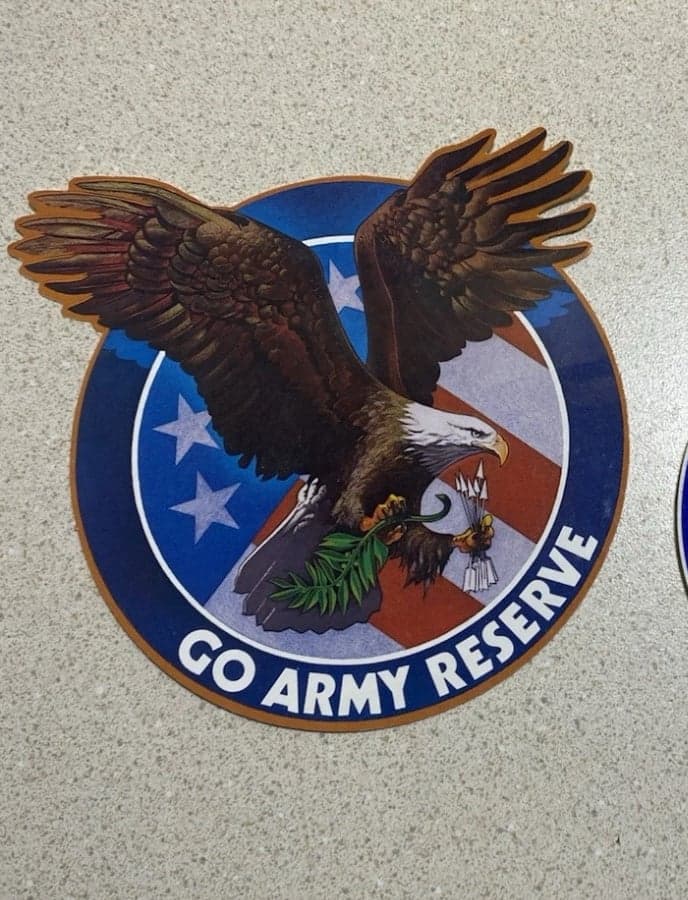Vintage Army Reserves decal sticker ~ Go Army Reserve ! NEW!!