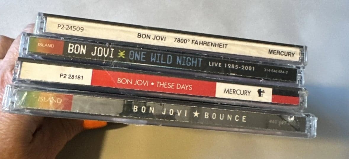 4 New SEALED BON JOVI CD’s 7800° Fahrenheit, One Wild Night, These Days, Bounce - Thumbnail 3