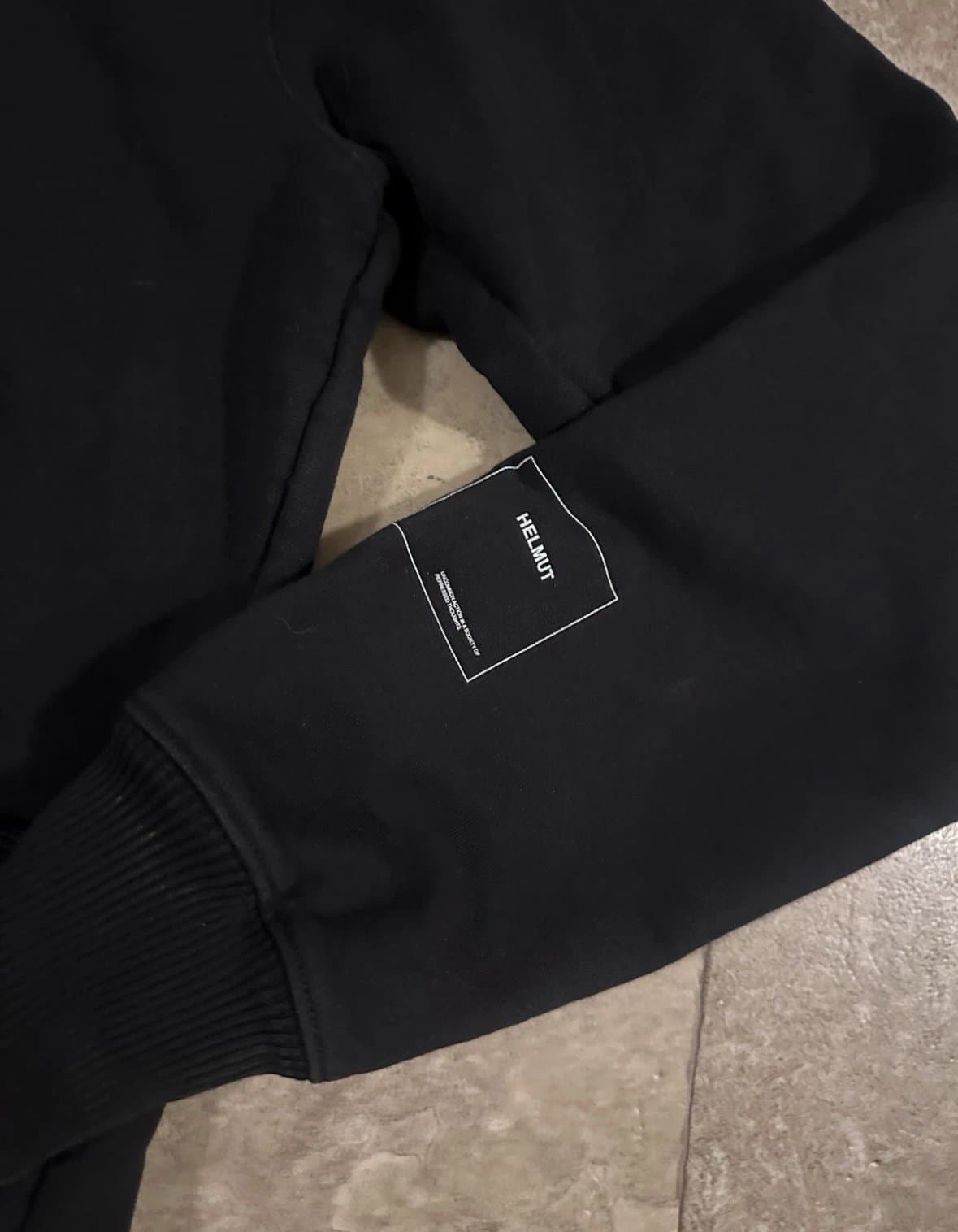 Helmut Lang Black Graphic Sz. S Hoodie 1986 - Thumbnail 3