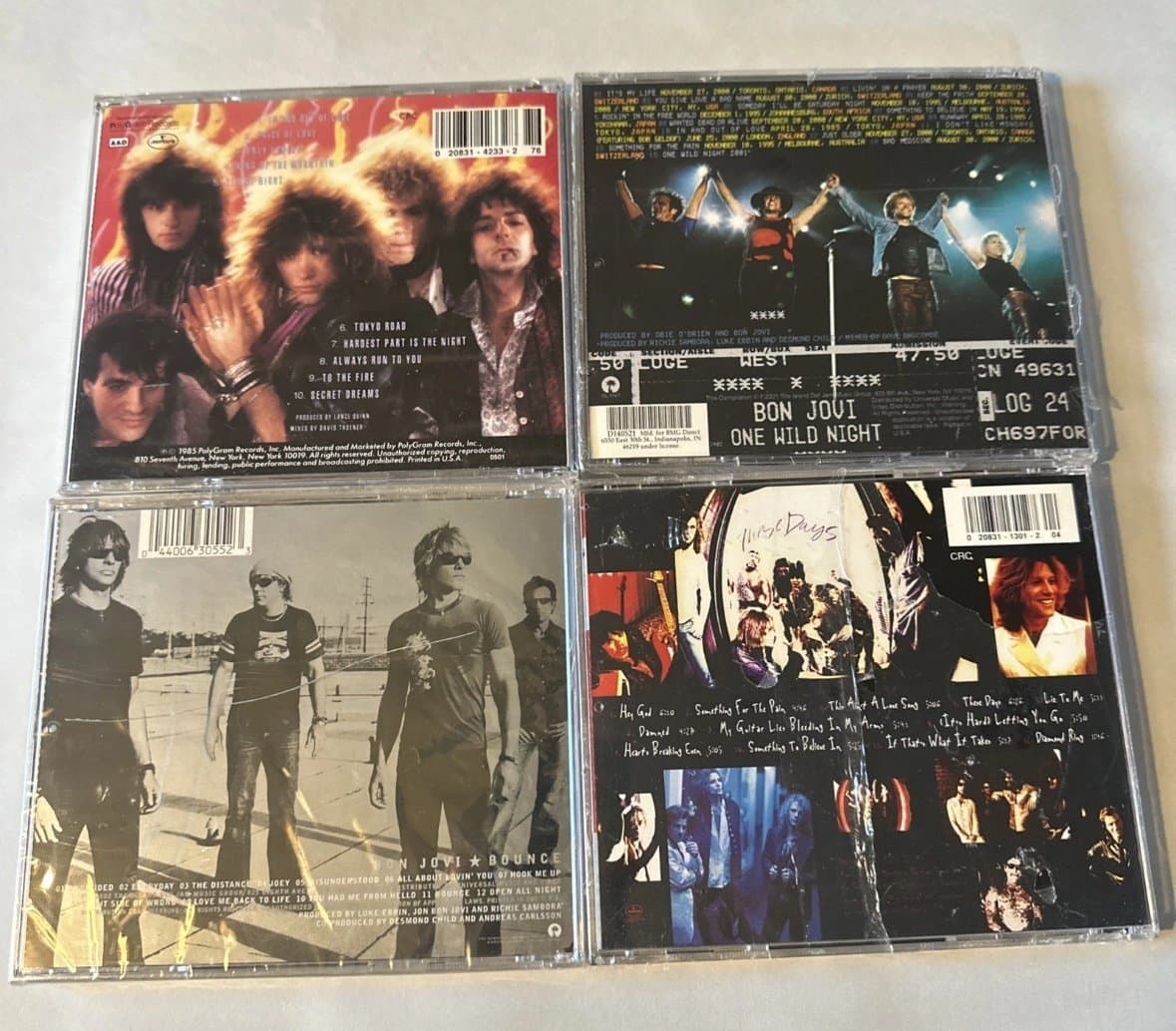 4 New SEALED BON JOVI CD’s 7800° Fahrenheit, One Wild Night, These Days, Bounce - Thumbnail 2
