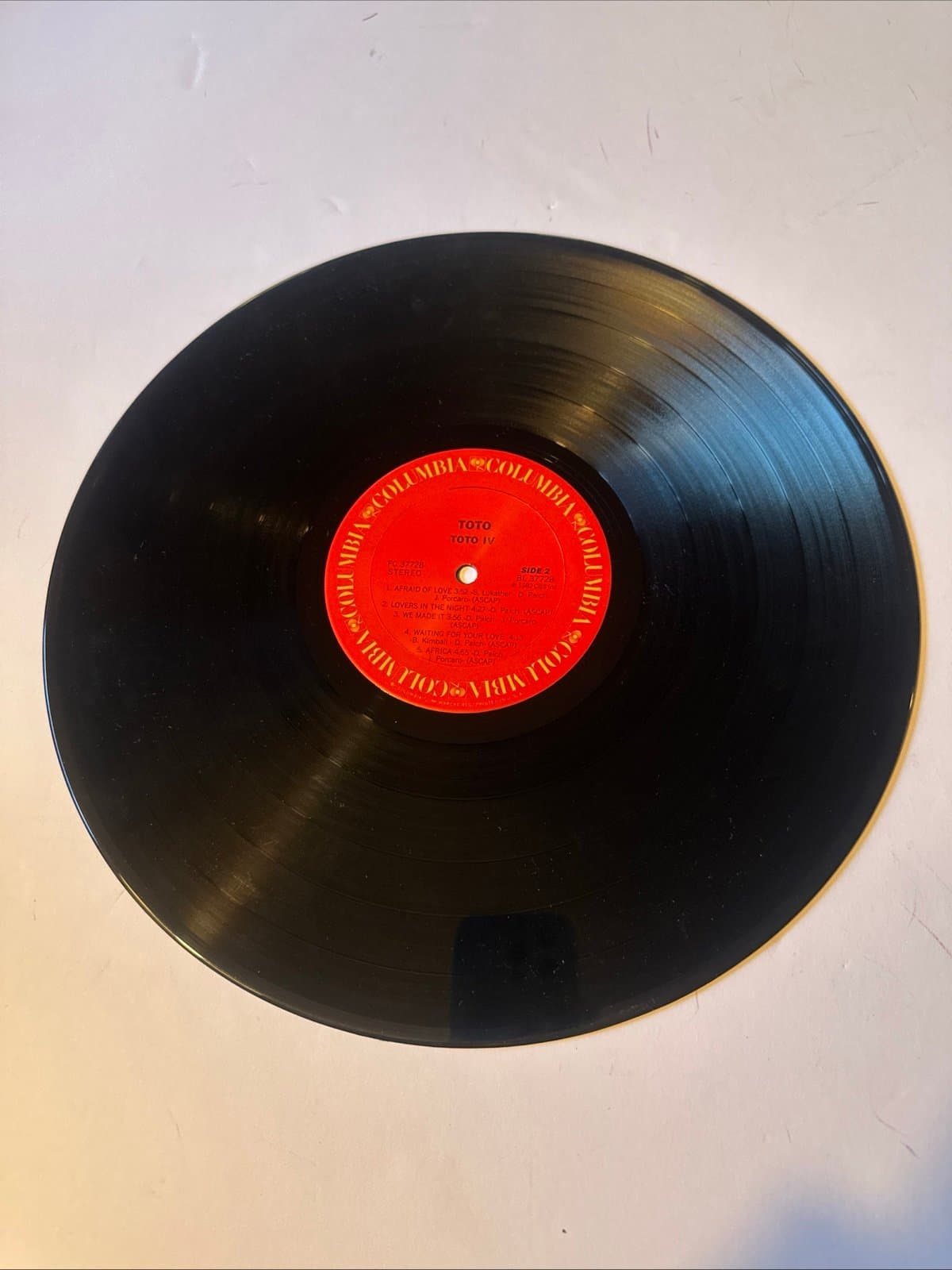 Toto IV LP Vinyl Columbia Records FC 37728 1982 VG/VG+ Rosanna, Africa - Thumbnail 4