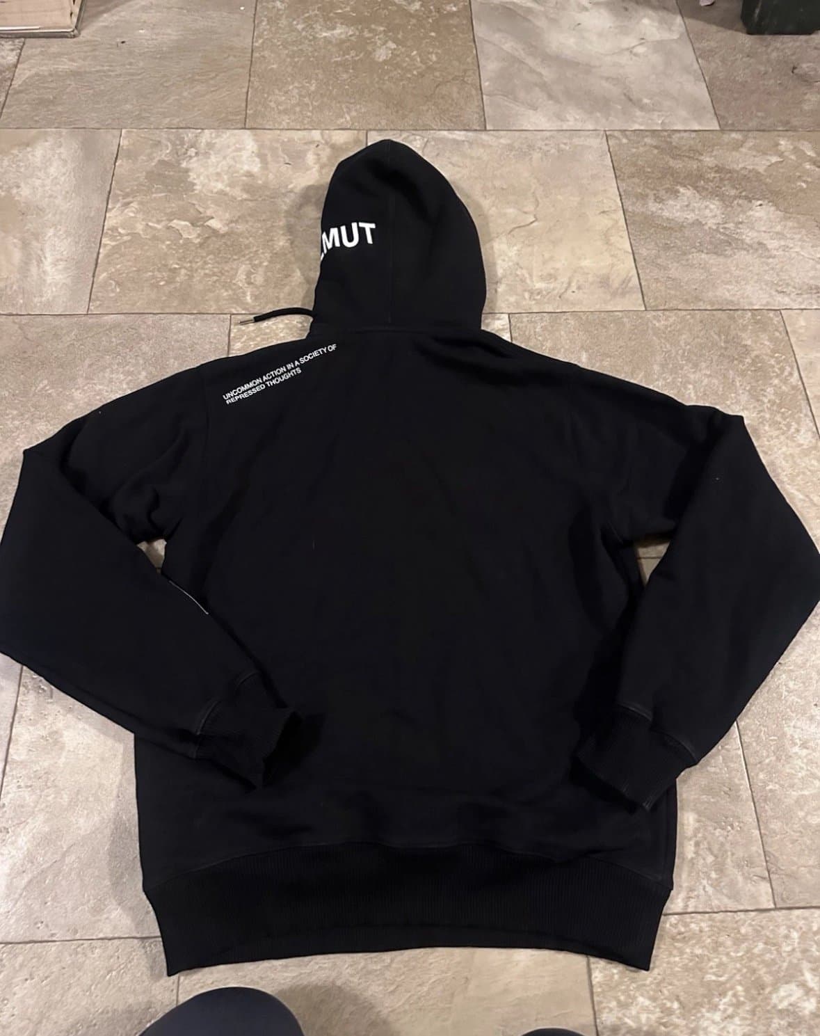 Helmut Lang Black Graphic Sz. S Hoodie 1986 - Thumbnail 8