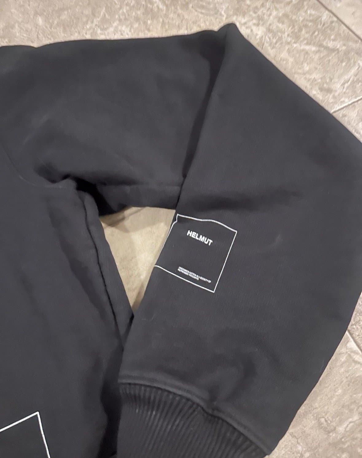 Helmut Lang Black Graphic Sz. S Hoodie 1986 - Thumbnail 6