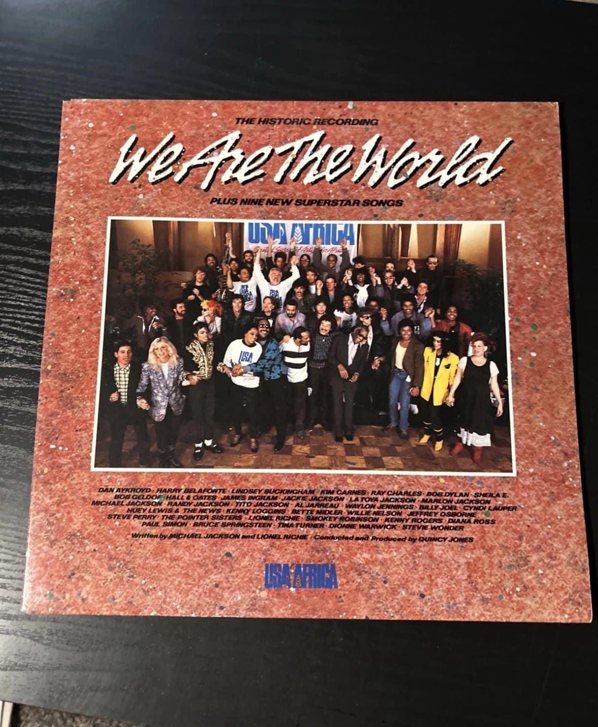 The Historic Recording We Are The World Vinyl Record w/ inner sleeve 1985 - Thumbnail 4