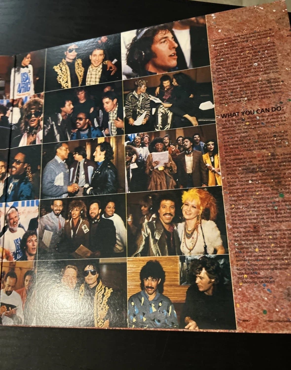 The Historic Recording We Are The World Vinyl Record w/ inner sleeve 1985 - Thumbnail 8