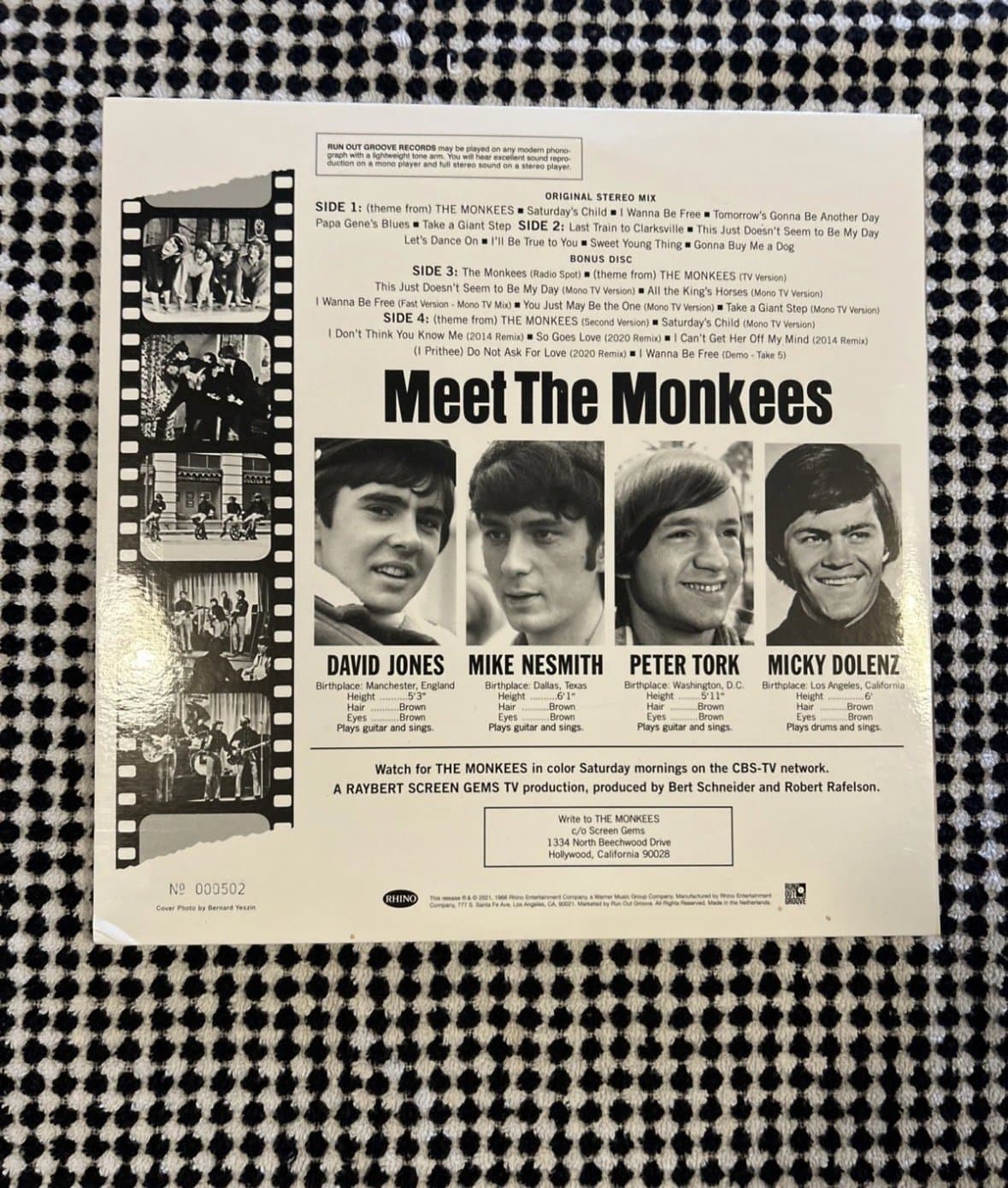 MINT MEET THE MONKEES NUMBERED #502 RUN OUT DOUBLE LP NEW SEALED YELLOW VINYL - Thumbnail 7