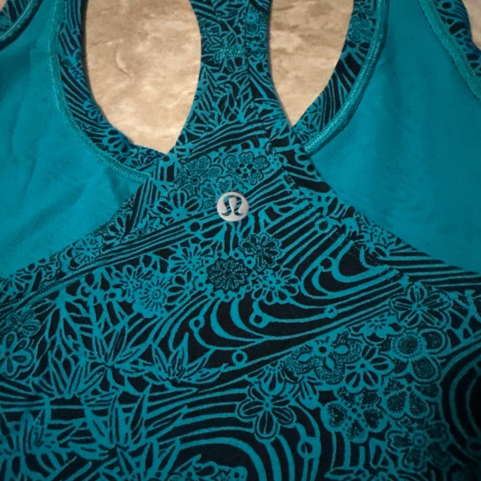 Lululemon Cool Racerback II in Thrive Viridian Green Black - Thumbnail 3