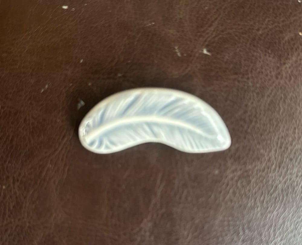 Pewabic Feather Pin BRAND NEW W BOX!! - Thumbnail 7