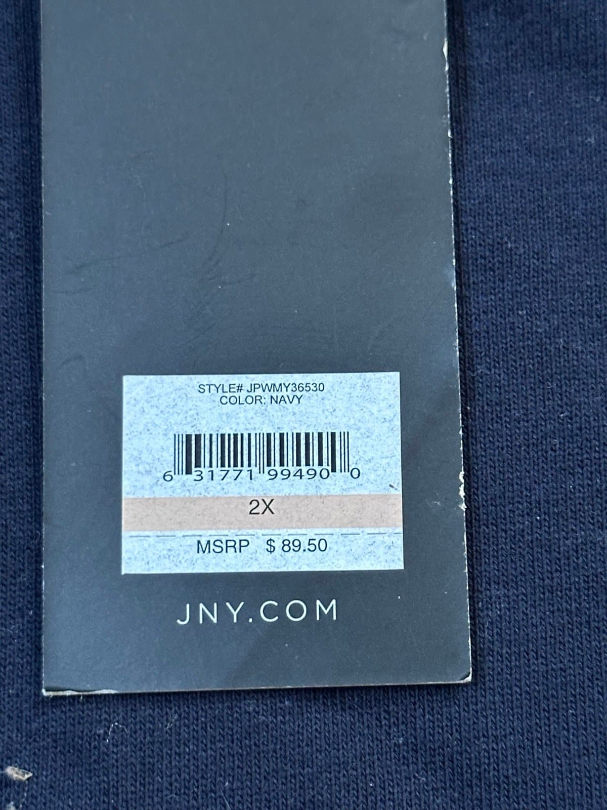 NWT Jones NY 2XL Navy Blue Accented Pullover Shirt!! - Thumbnail 3