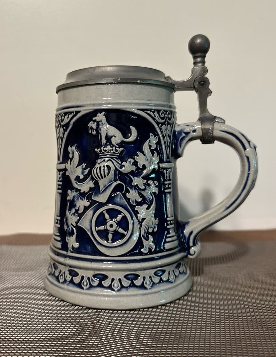 Vintage Gótz Von Berlichingen Pewter Lid Beer Stein Mug